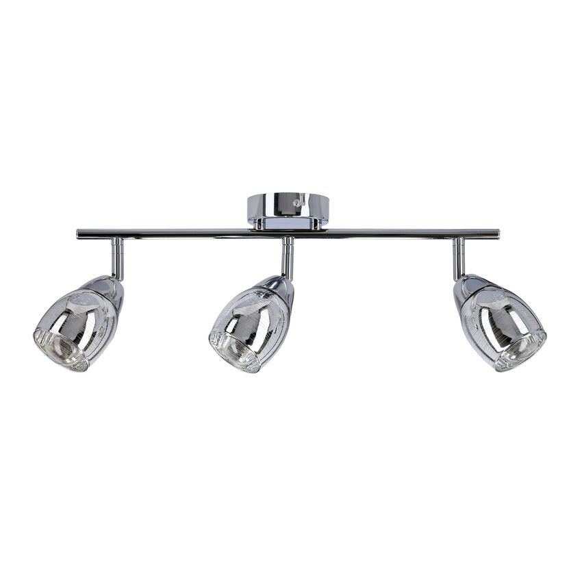 Lampa sufitowa wisząca Milton chromowana 3xE14x10W wym: 18 x 59 x 8 cm szkło Candellux