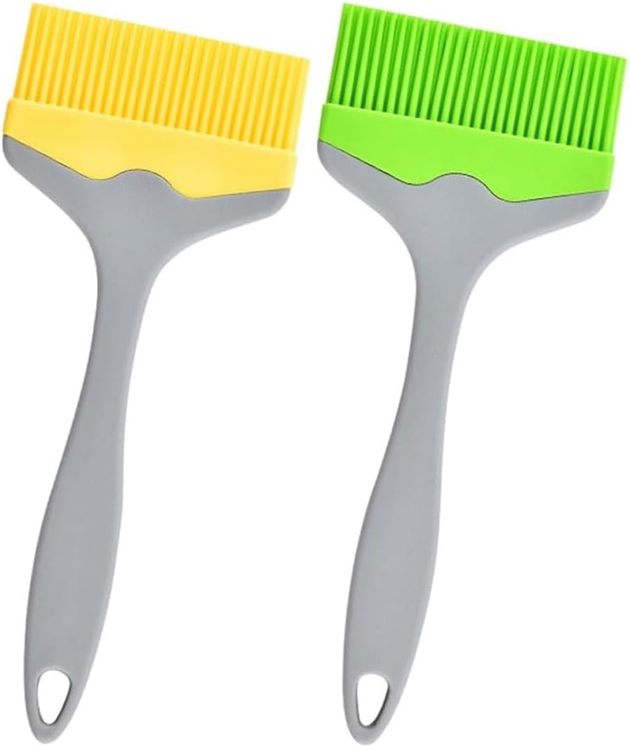 KLEHOPE - Set De 4 Pinceaux De Cuisine Vert Avec Crochets, Idéal Pour Badigeonner, Beurrer, Cuisiner - 7