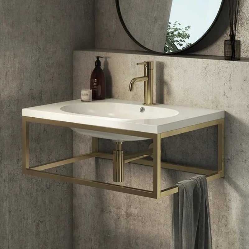 Siphon lavabo design finition or brossé - 3