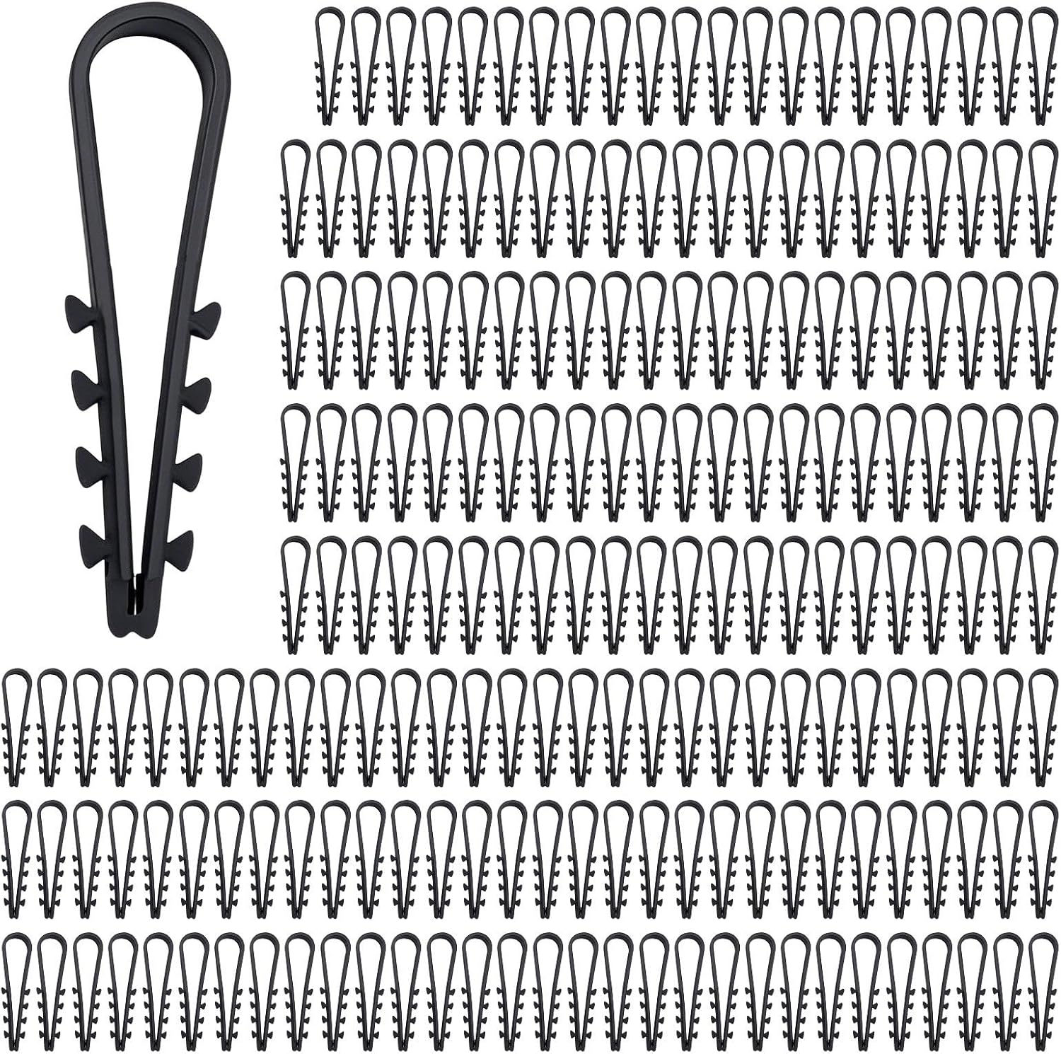 Set di strisce autoadesive con gancio e anello, strisce adesive su entrambi i lati, 15 paia/30 paia di nastri adesivi resistenti per auto, casa, ufficio, garage