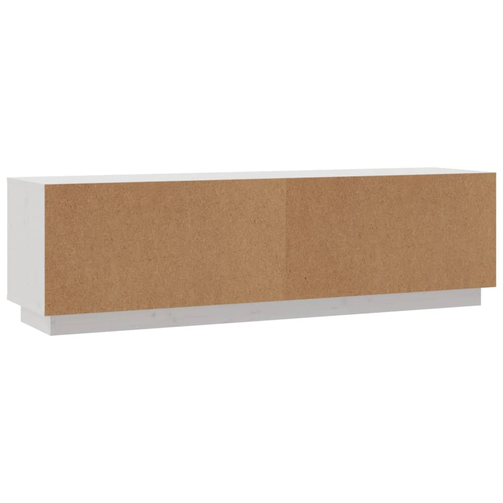 Meuble TV Blanc 140x35x40 cm Bois de pin massif vidaXL - 7