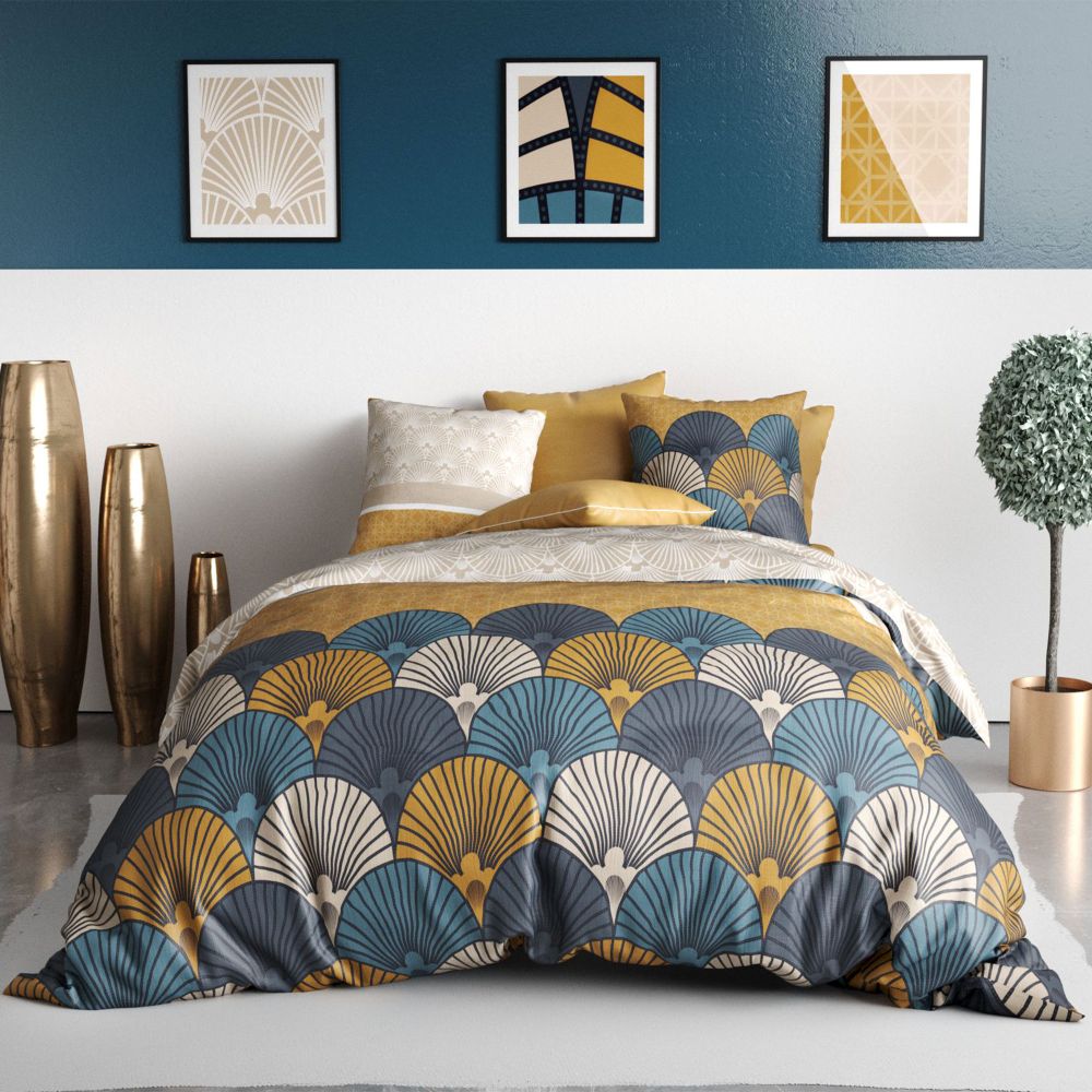 Parure de lit 240x260 cm coton 57 fils 3 pièces Kama Leroy Merlin — free download