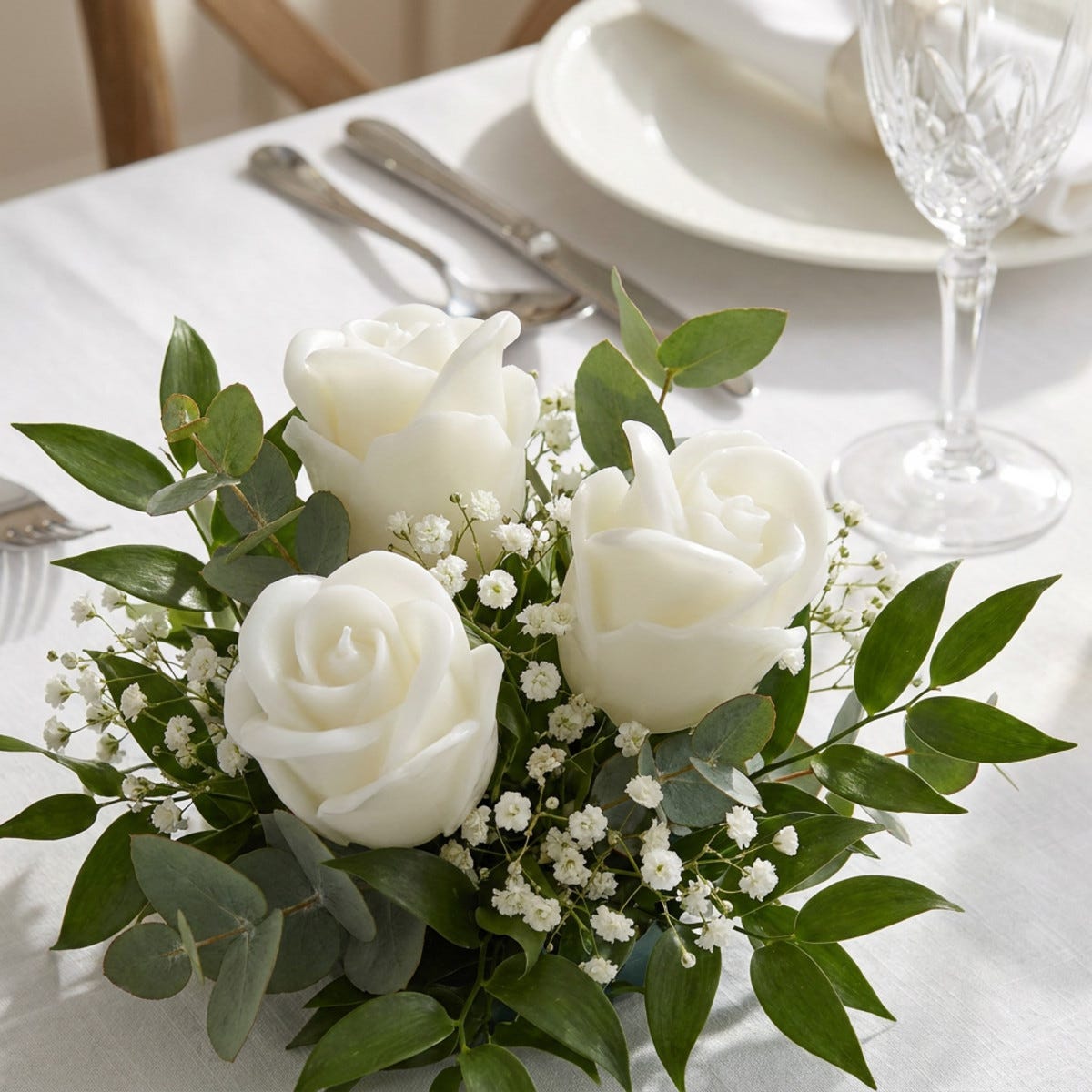 3000 Roses Roses artificielles en cire Ø 6 cm 18 pièces | Leroy Merlin