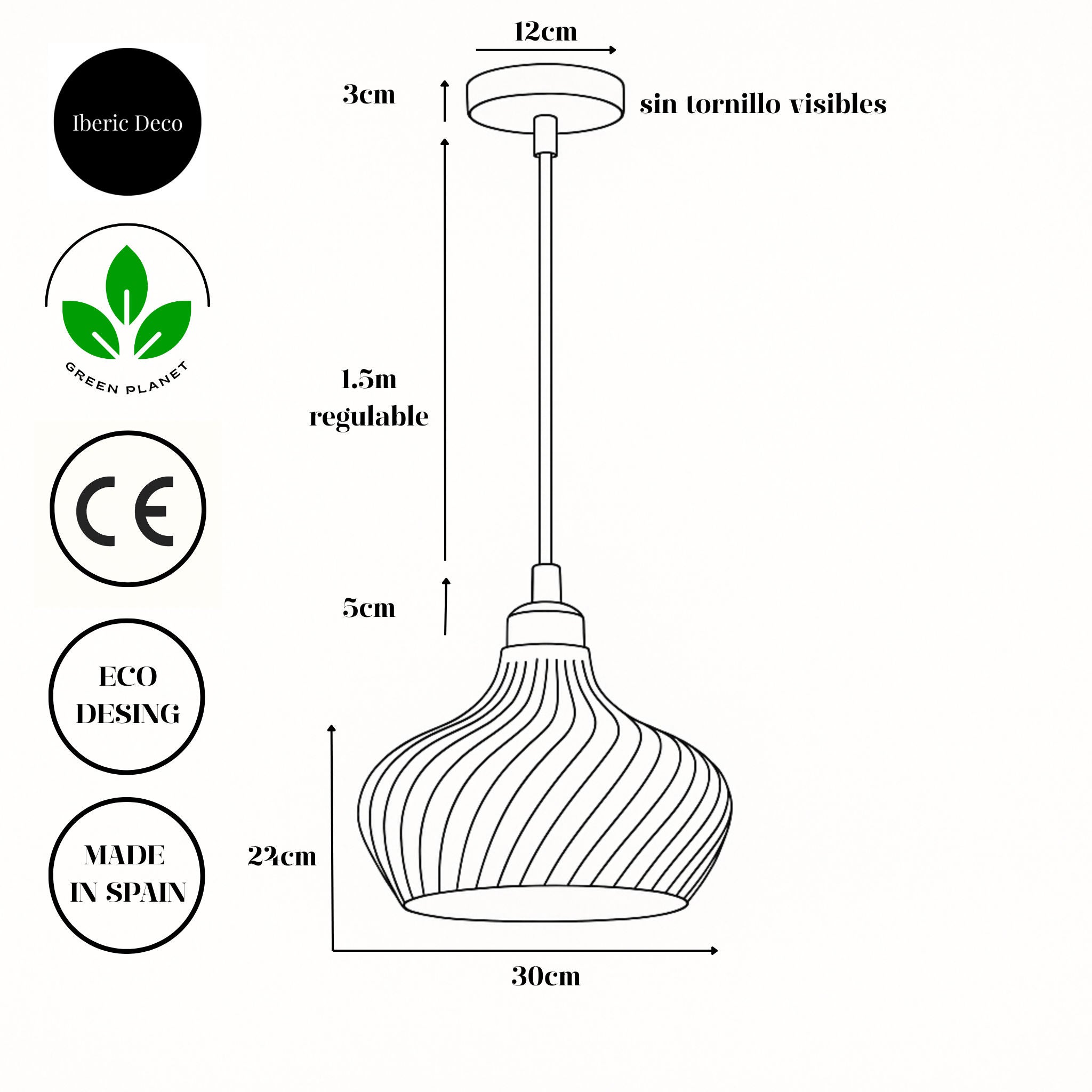 Lámpara de techo modelo DAILA BLBB Blanco /cable blanco /floron blanco - 5