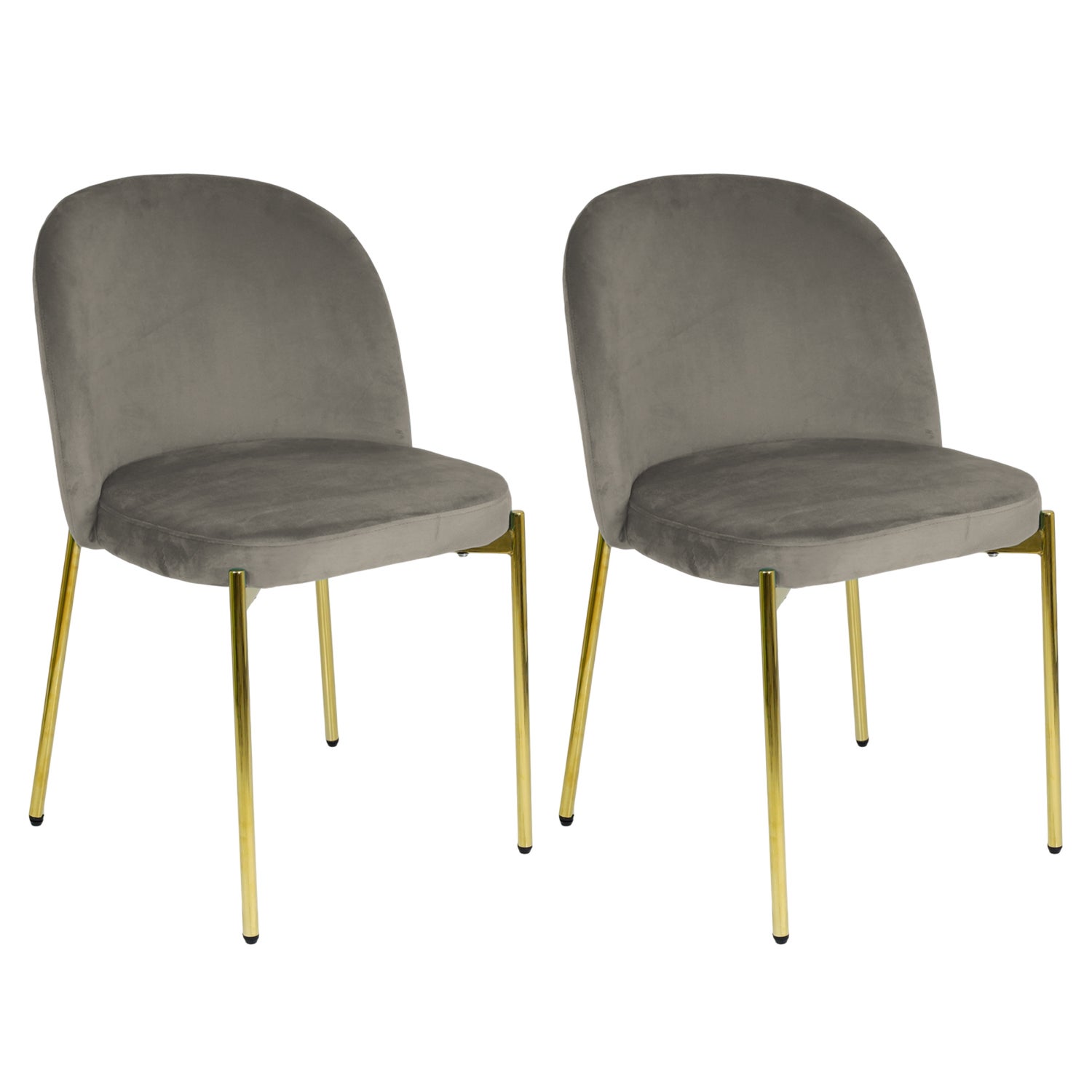 Sedia in Velluto con Gambe Oro Chiara Sedie in Metallo Dorato