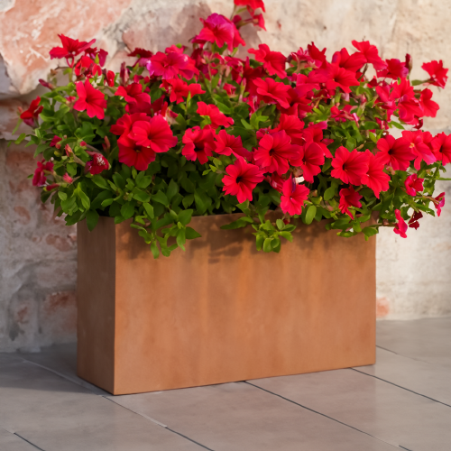 Jardinière en acier corten VLS création L.100 x l.30 x H.100cm - 2