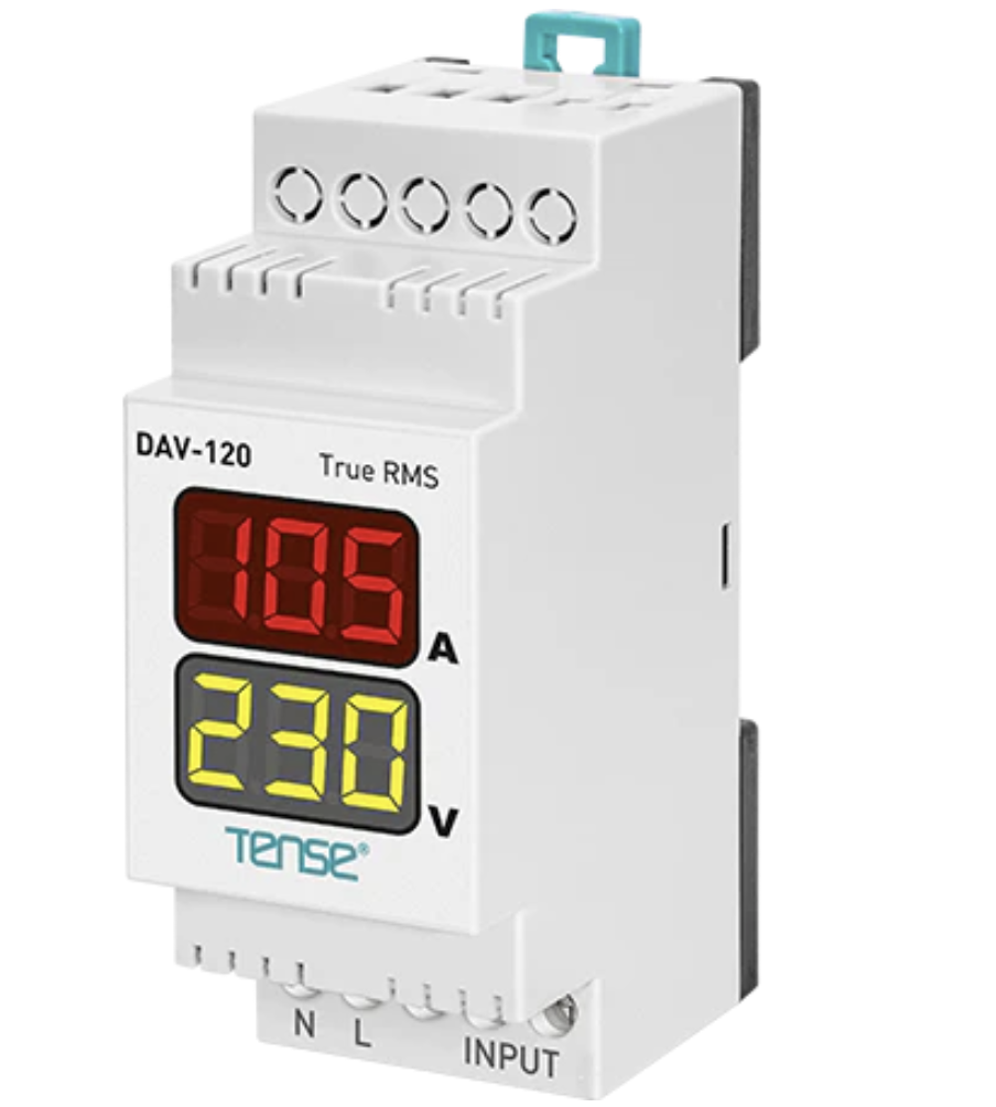 Amperometro Voltmetro Digitale D52-2042 Da Guida DIN, 220V/380V, Con Display LED E TA Esterno, Per Corrente AC Fino A 199A
