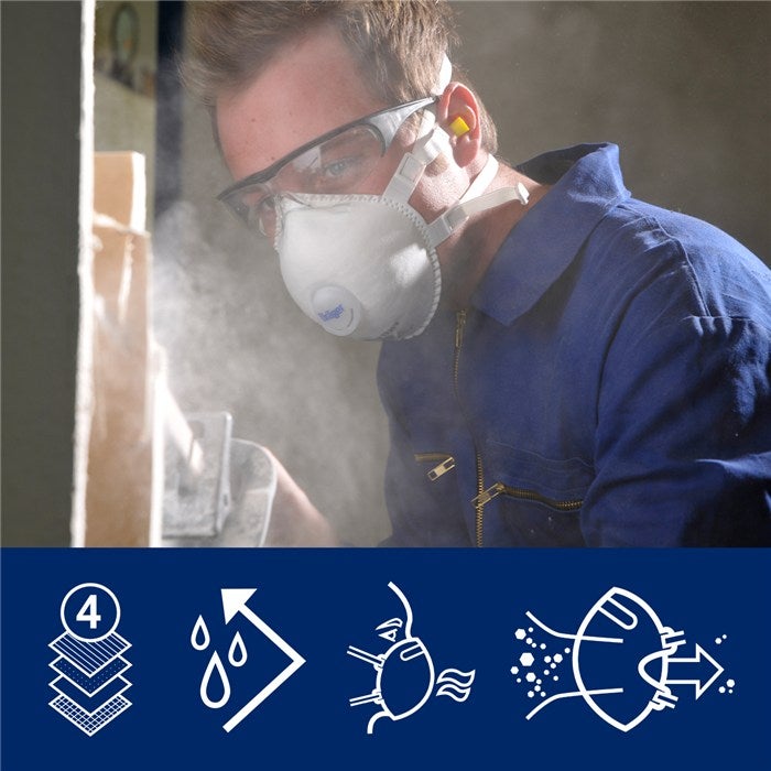 Dräger X-plore 1330 V Lot de 5 Masques de Protection respiratoire FFP3 Anti-Particules jetable Contre la poussière, Les Particules Fines, Taille S/M - 4