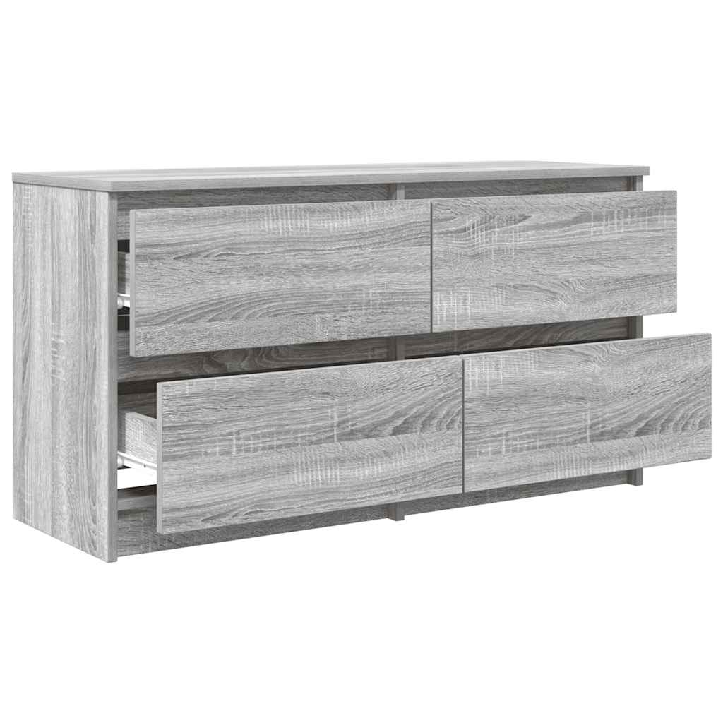 Meuble TV sonoma gris 100x35x54 cm bois d'ingénierie - 5