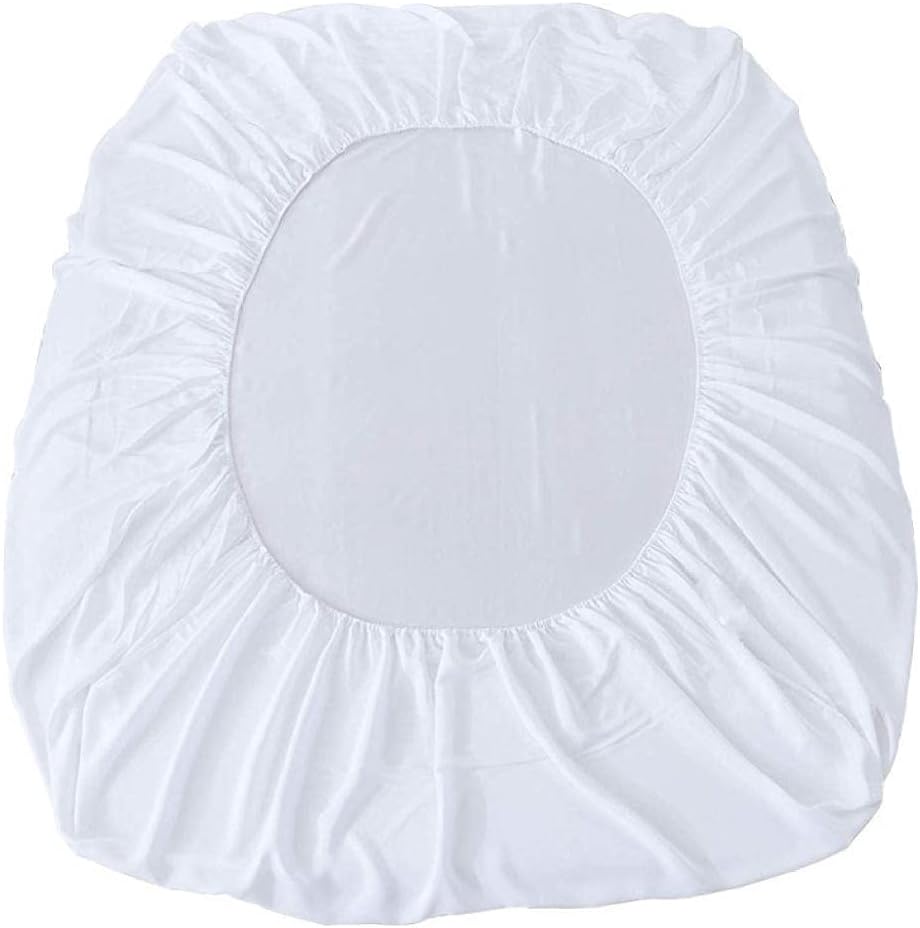 Drap housse imperméable pour hôtel et maison, protège-matelas anti-urine, uni blanc brossé, 140*200+30cm - 4