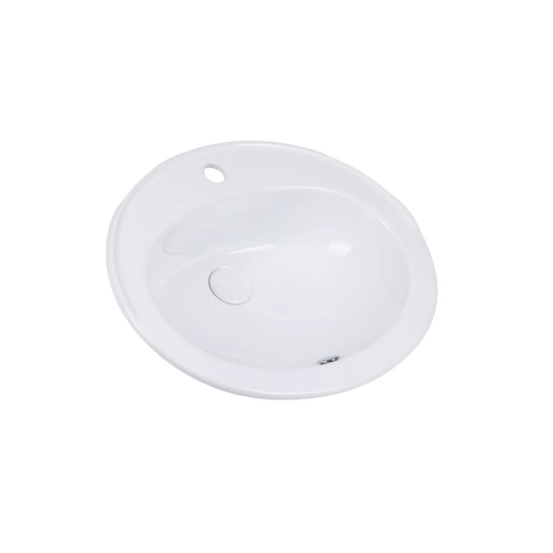 Umywalka wpuszczana Uptrend YANA biały połysk, z otworem na baterię oraz przelewem 56x47x18 1 szt.