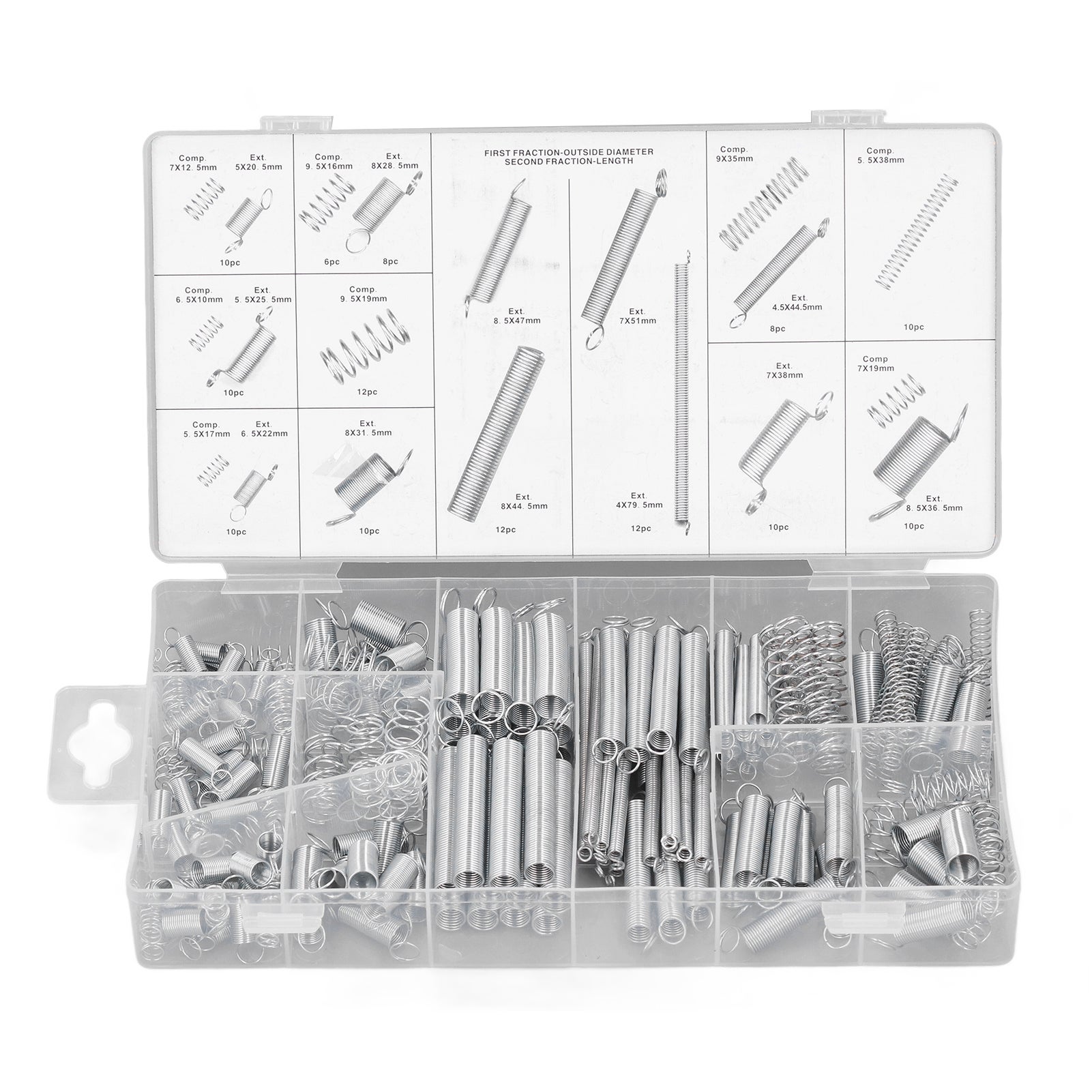 Kit di accessori per assortimento di estensione e compressione a molla da 200 pezzi per manutenzione fai da te | Leroy Merlin