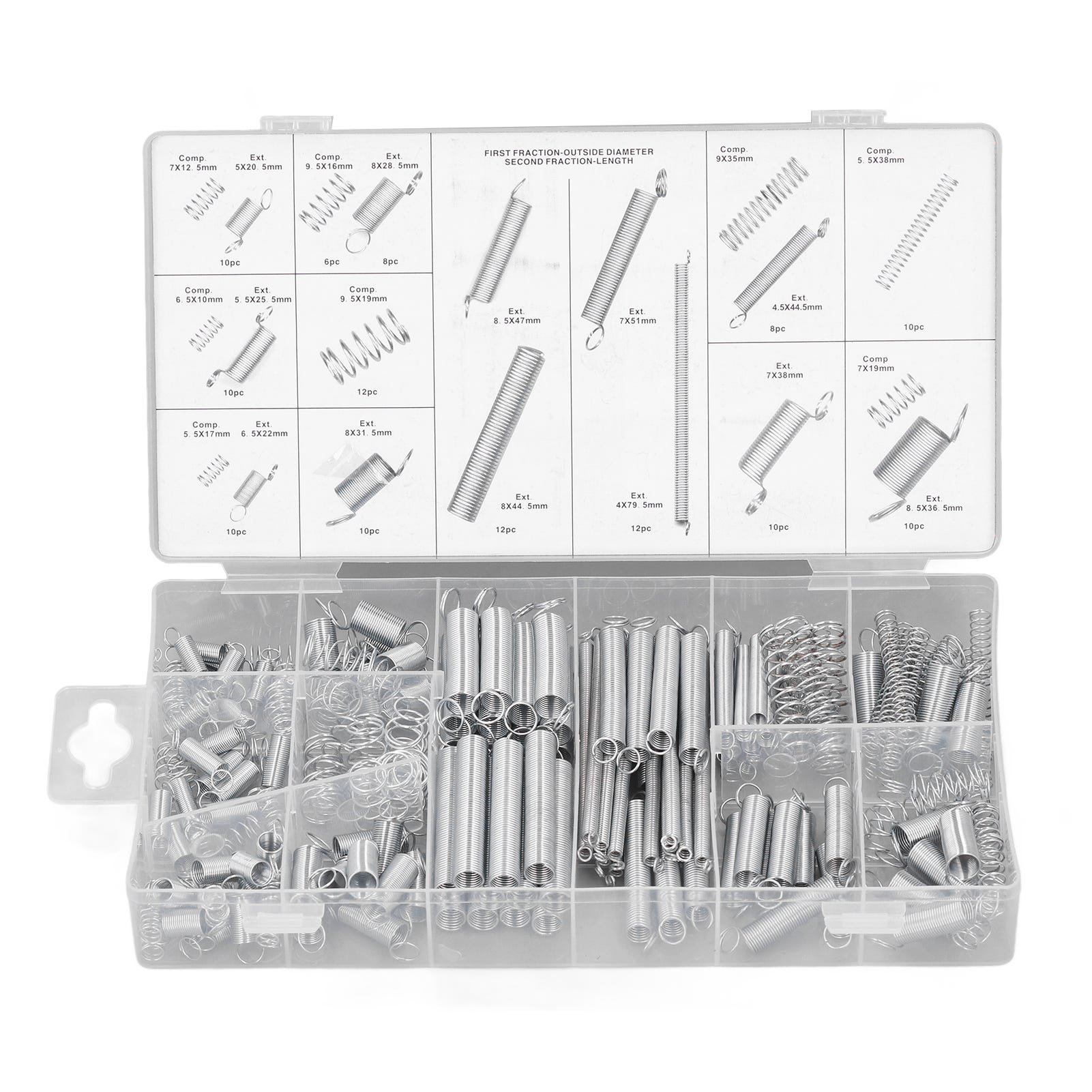 Kit di accessori per assortimento di estensione e compressione a molla da 200 pezzi per manutenzione fai da te | Leroy Merlin Kit di accessori per assortimento di estensione e compressione a molla da 200 pezzi per manutenzione fai da te | Leroy Merlin