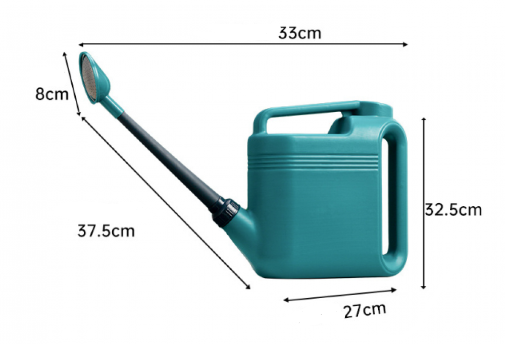 Arrosoir 8L avec Système d'Égouttement-Arrosoir Jardin Plastique, Long Bec pour Arrosage Précise - Idéal pour Potager, Balcon, Plantes en Pot et Serre - 2