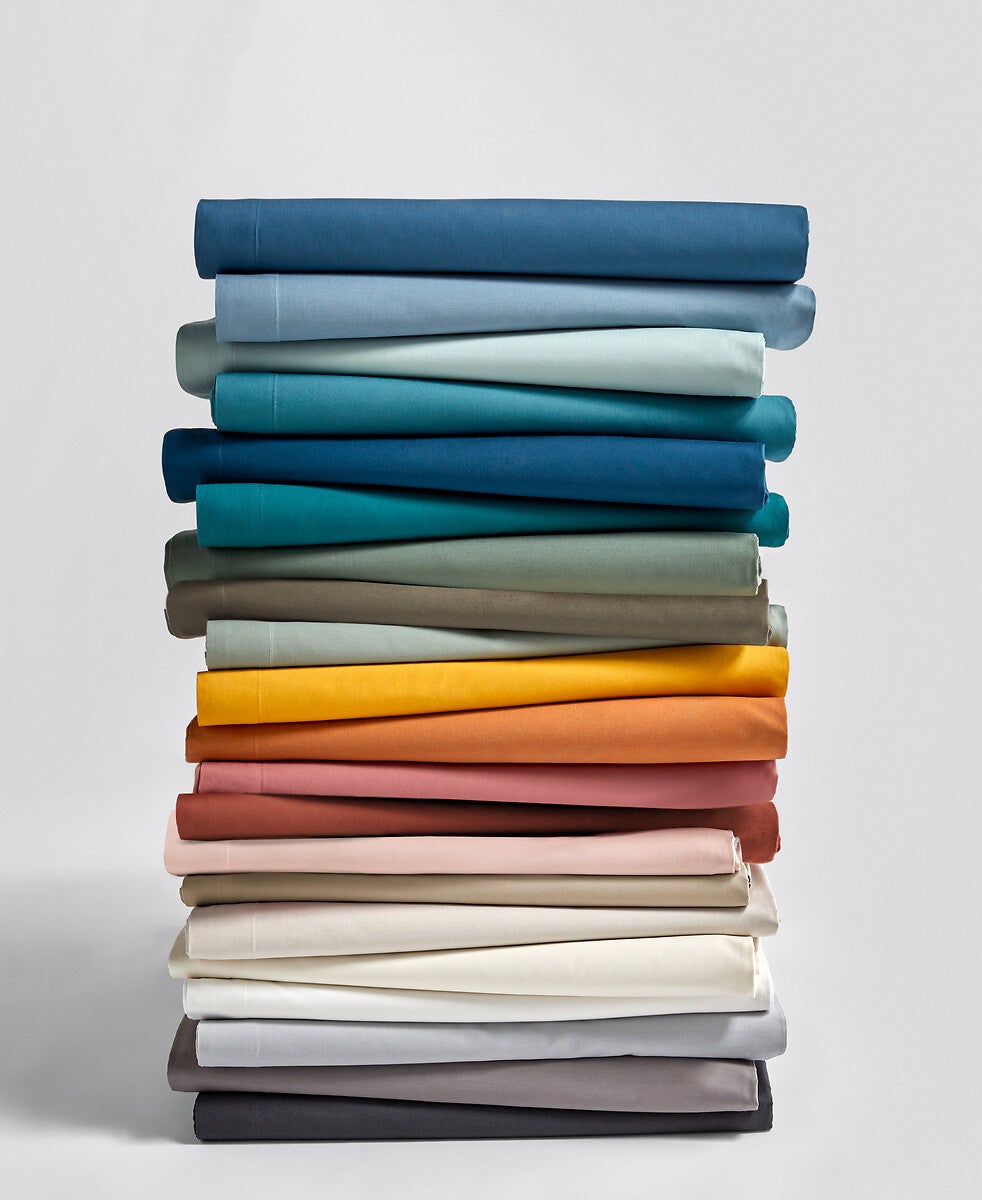 Drap housse en percale coton bonnet 30 cm Scenario - Carbone - 120 x 200 cm - 8