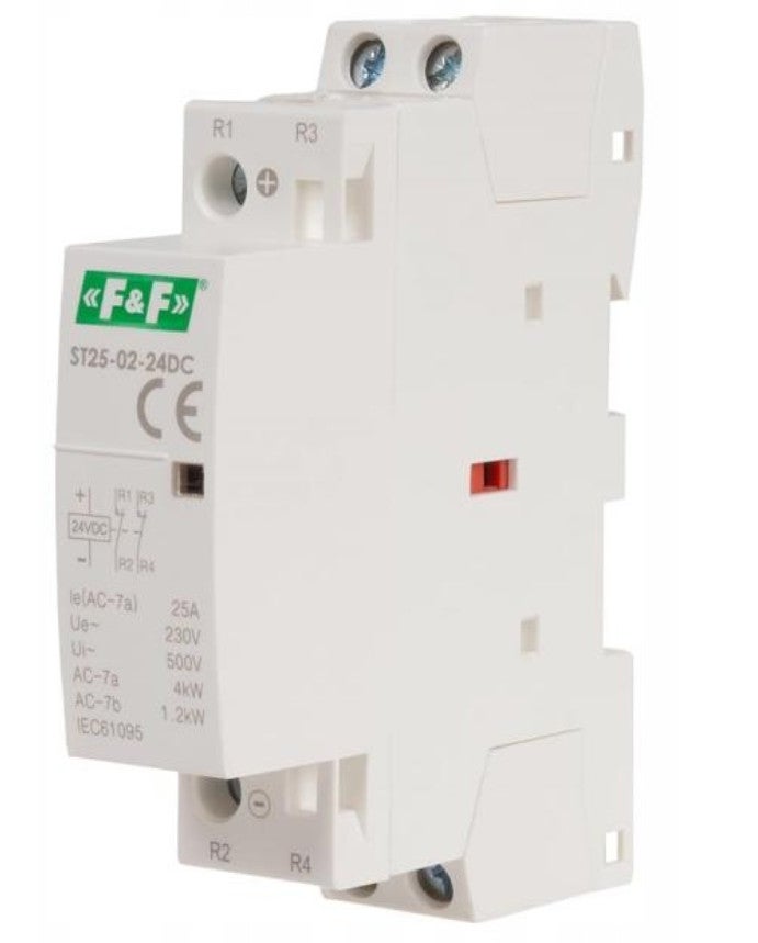Contacteur Modulaire 2 Pôles 25A Avec Bobine 230V