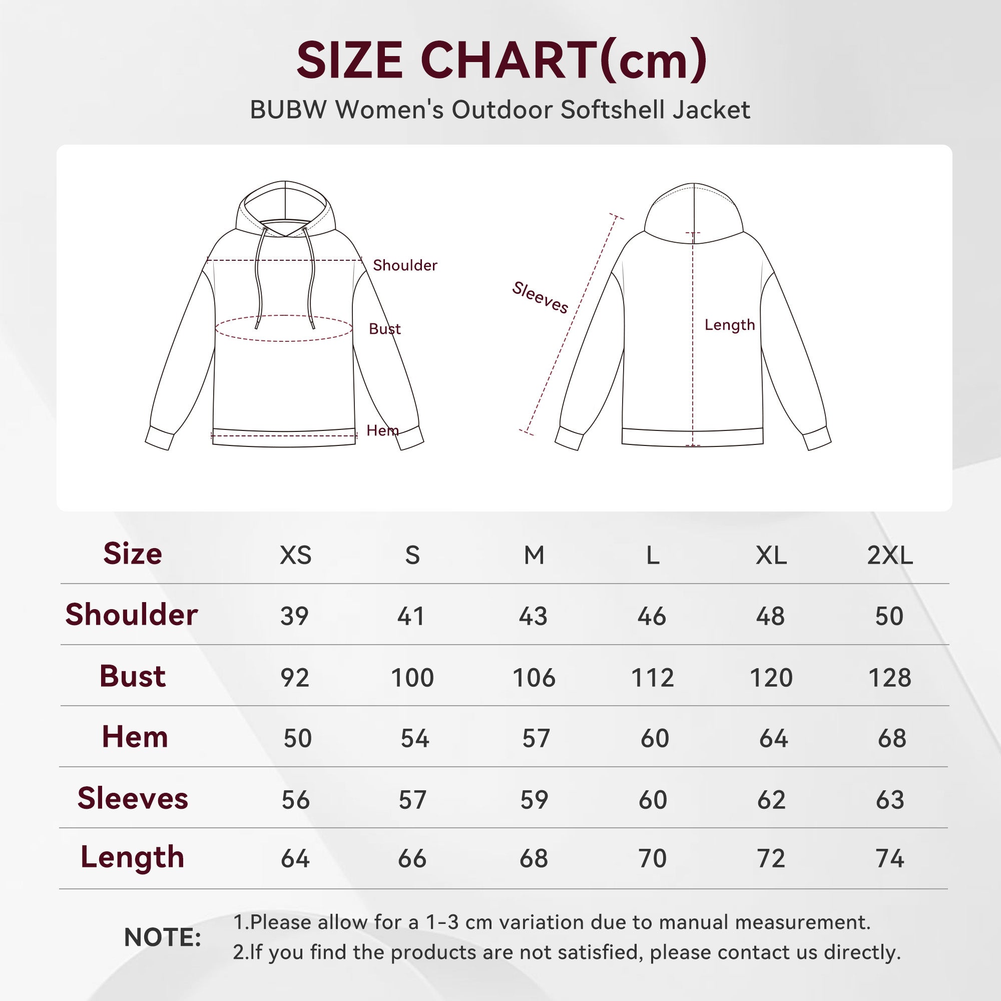Veste de Travail à Capuche Taille M Blouson & Softshell Femme - Imperméable, Coupe-vent, Chaude et Respirante, avec Bandes Réfléchissantes - Bourgogne - 7