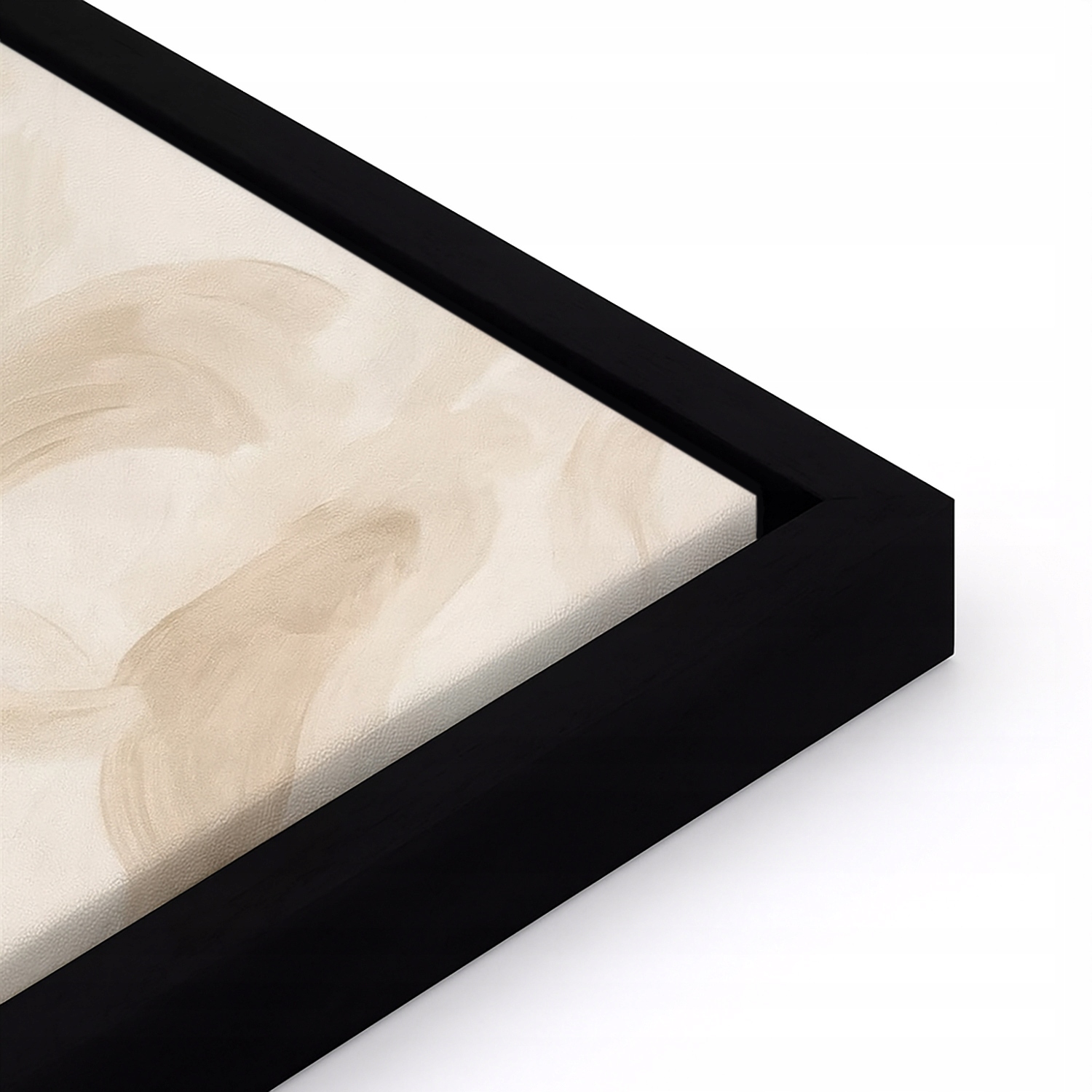 Tableau avec cadre Impression Sur Toile Abstrait Beige Boh - 100x70 cm - Tableau avec cadre Chambre et salon - 3