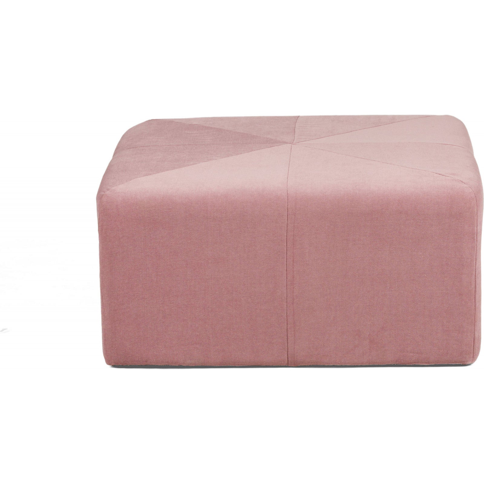 Pouf rose en velours tendance et élégant 80 x 80 x 36 cm Rose poudré ...