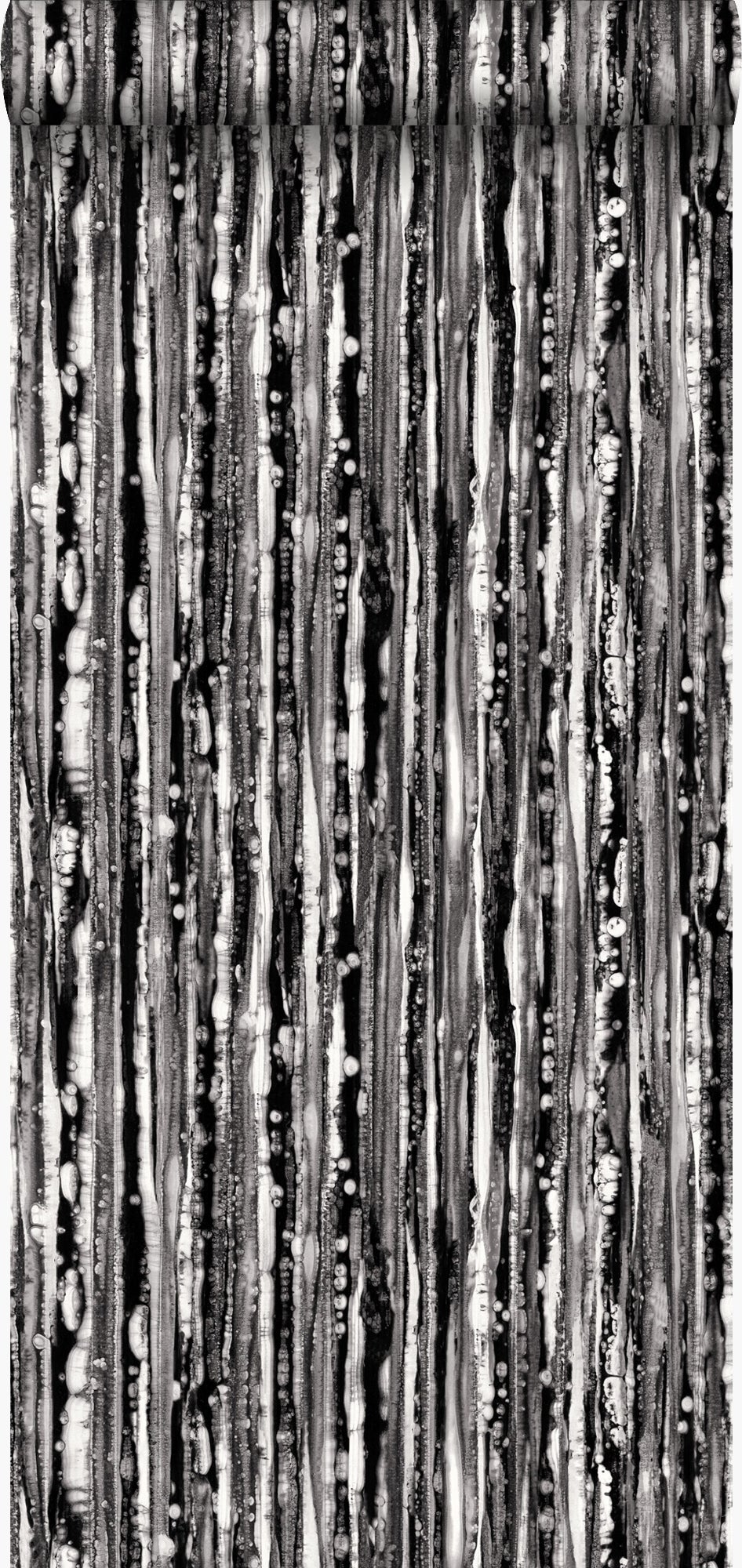 Papel pintado rayas blanco y negro - 53 cm x 10,05 m - origin wallcoverings