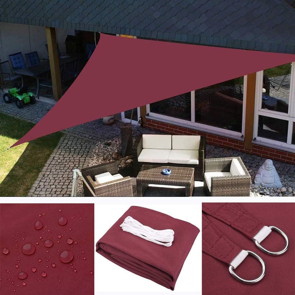 Żagiel przeciwsłoneczny trójkątny 2,4 x 2,4 x 2,4 m - wodoodporny i wiatroodporny - z ochroną UV do ogrodu, na taras, na zewnątrz, na kemping