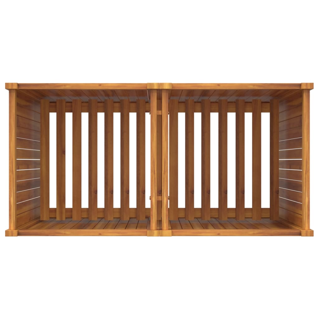 vidaXL Jardinière avec doublure 100x50x100 cm bois massif d'acacia - 8