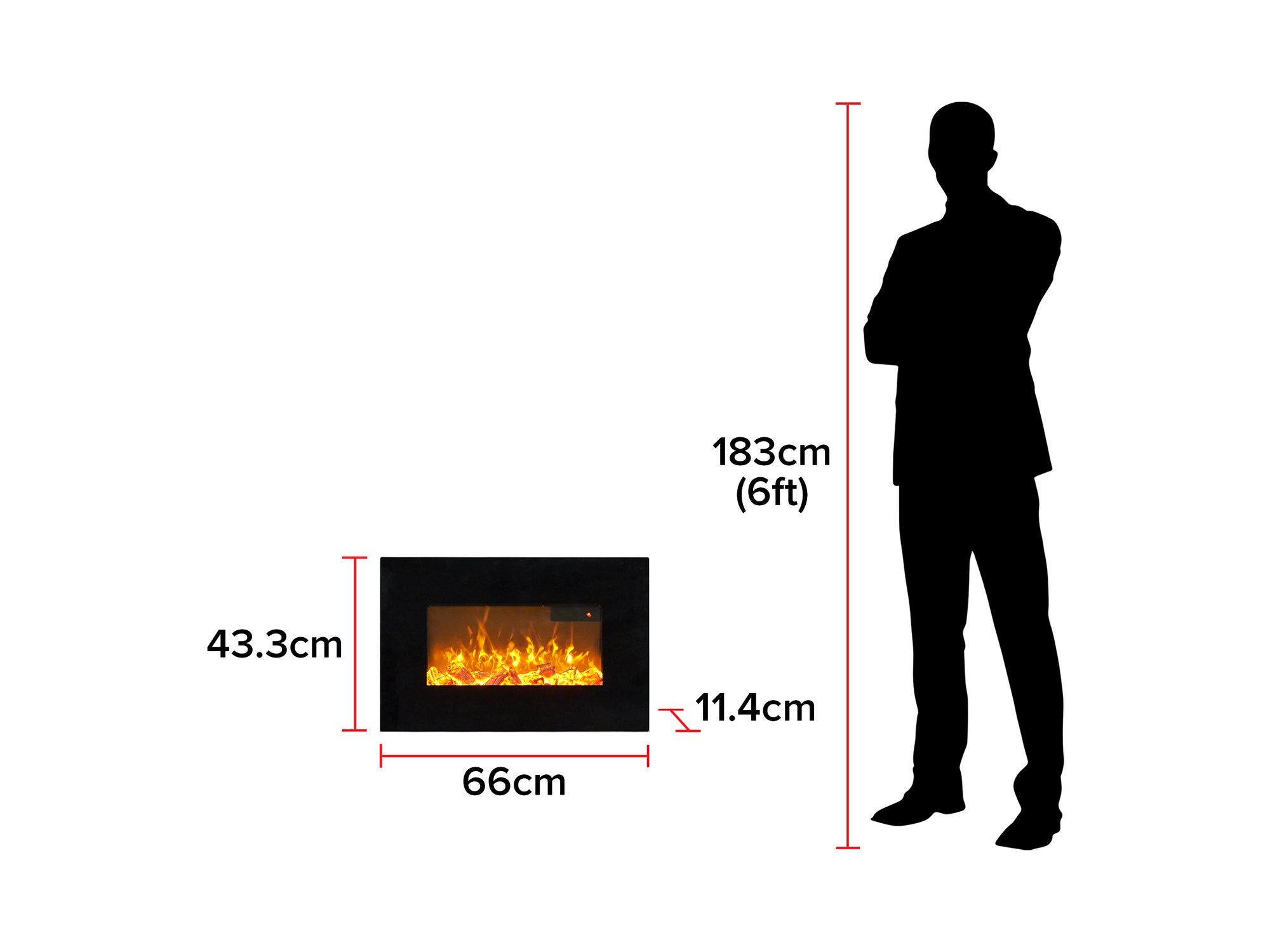 Cheminée électrique Sureflame WM-9334 noir - 7