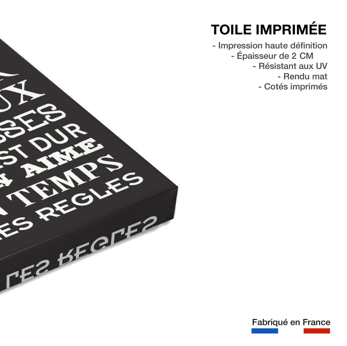 Les règles de la maison 1, Tableau Deco, Tableau cuisine, fabrication française , 50x80 cm - 3