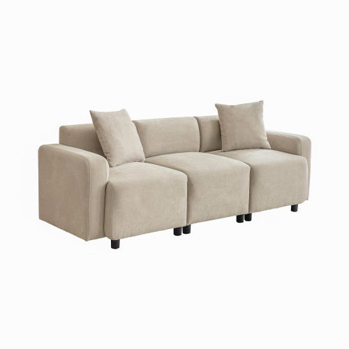 Sofá moderno de 3 plazas, tela de chenilla, dimensiones 57 cm por asiento