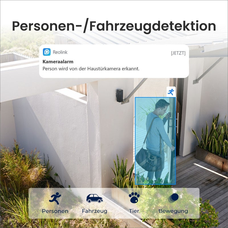 Caméra de surveillance 4K 8MP 2,4/5GHz WiFi batterie PT sans fil, +SP, Reolink, Noir - 5