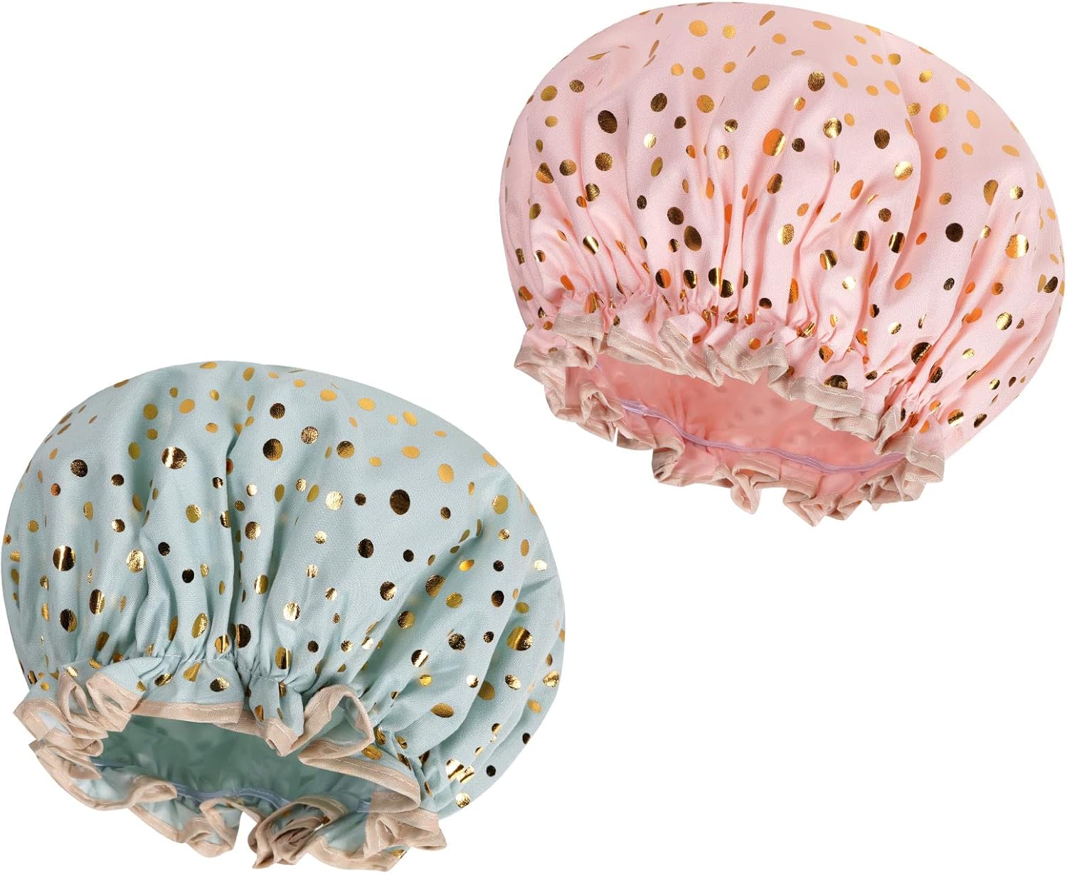 Bonnet bébé en satin de soie doux pour filles et garçons, bonnet de nuit double épaisseur avec large bande élastique, bonnet de nuit ajustable pour tout-petits, cheveux naturels et bouclés (Beige