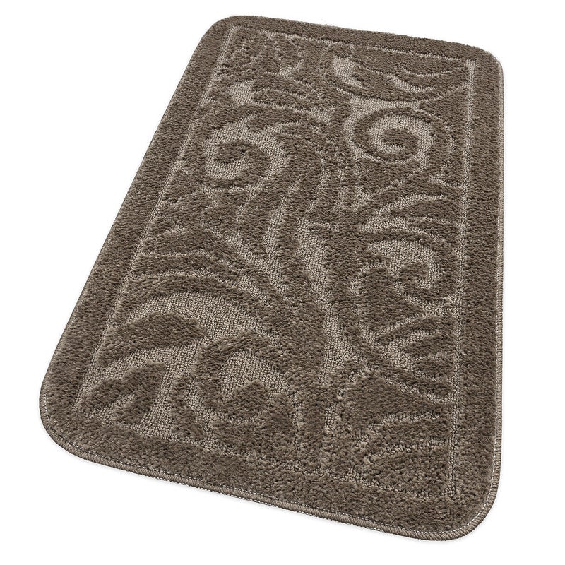 Mata łazienkowa Antypoślizgowy Absorbent 50x80 Cm Barokowy Jednolity Kolor Brązowy