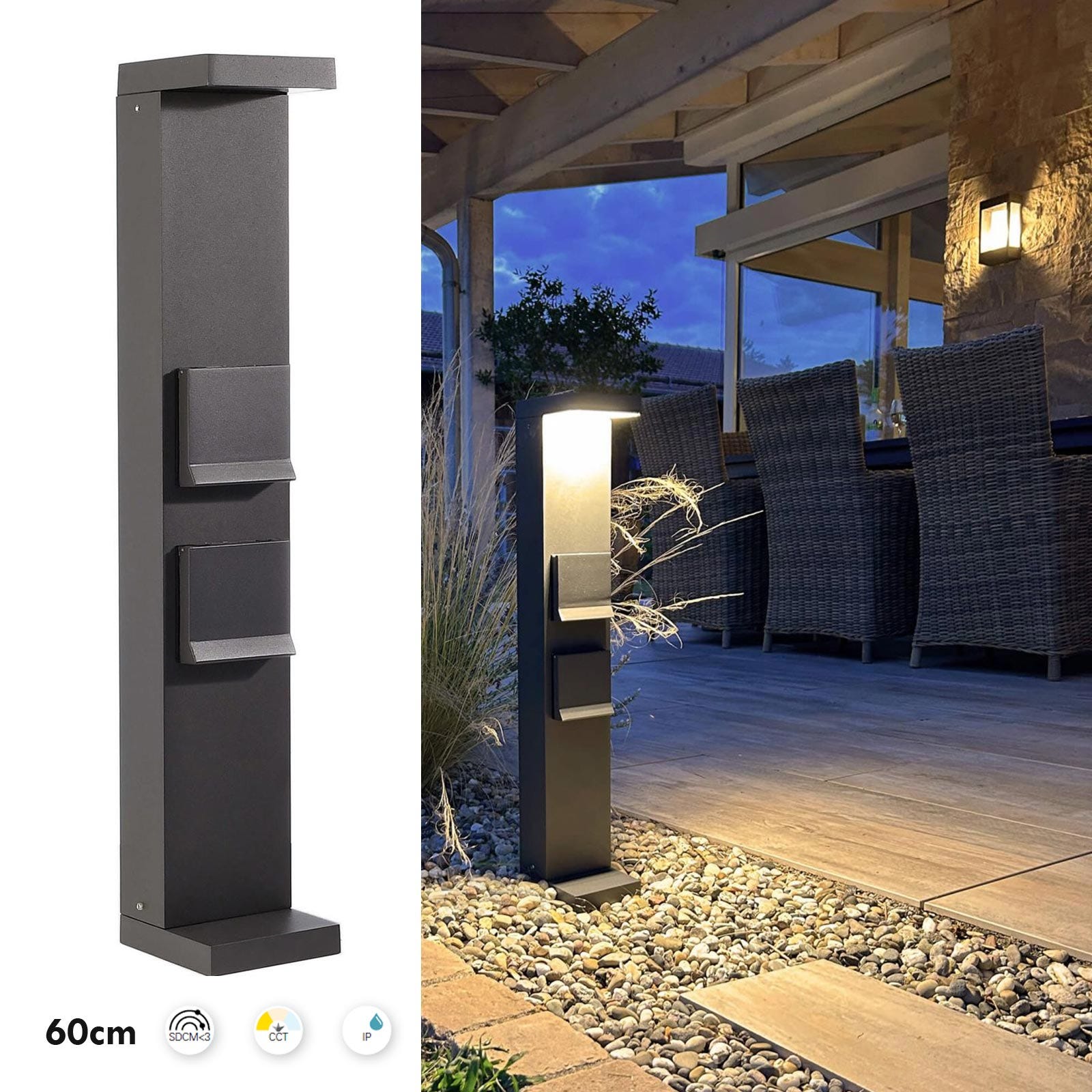 Lampadaire extérieur sans fil FAROE TALL H160cm Lampadaire extérieur sans fil FAROE TALL H160cm