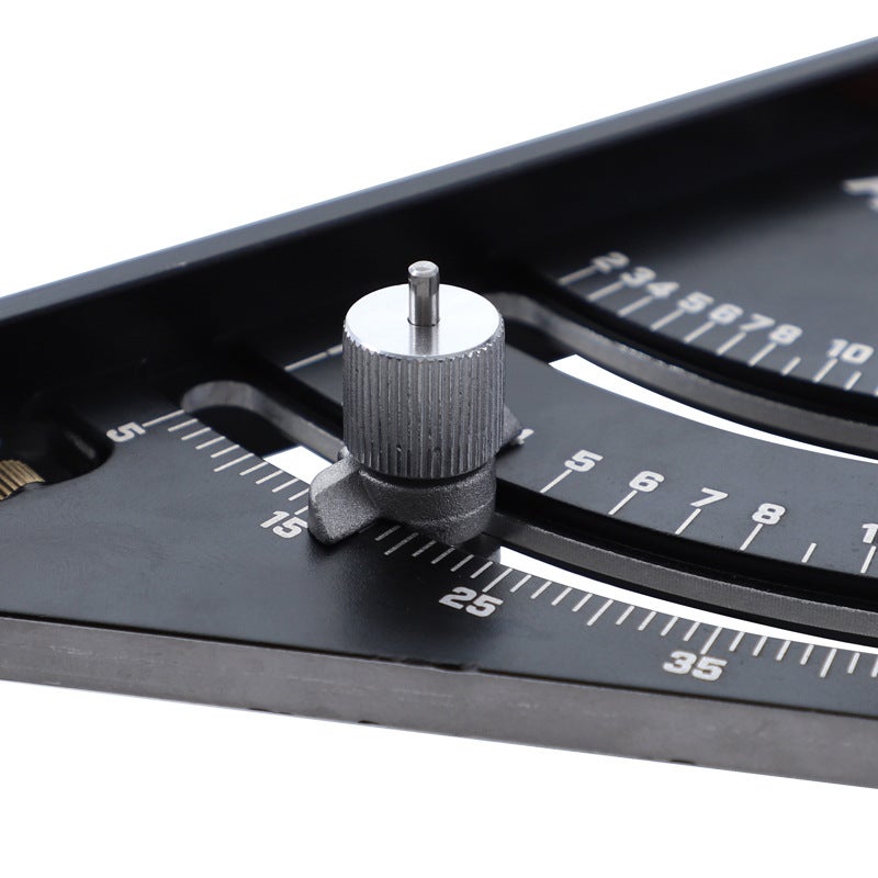 Pré Equerre Menuisier Metal Aluminium Règle de Triangle Pliante Équerre Combinée 310mm Multifonction Équerre Triangle Règle d'Angle Rapporteur - 3