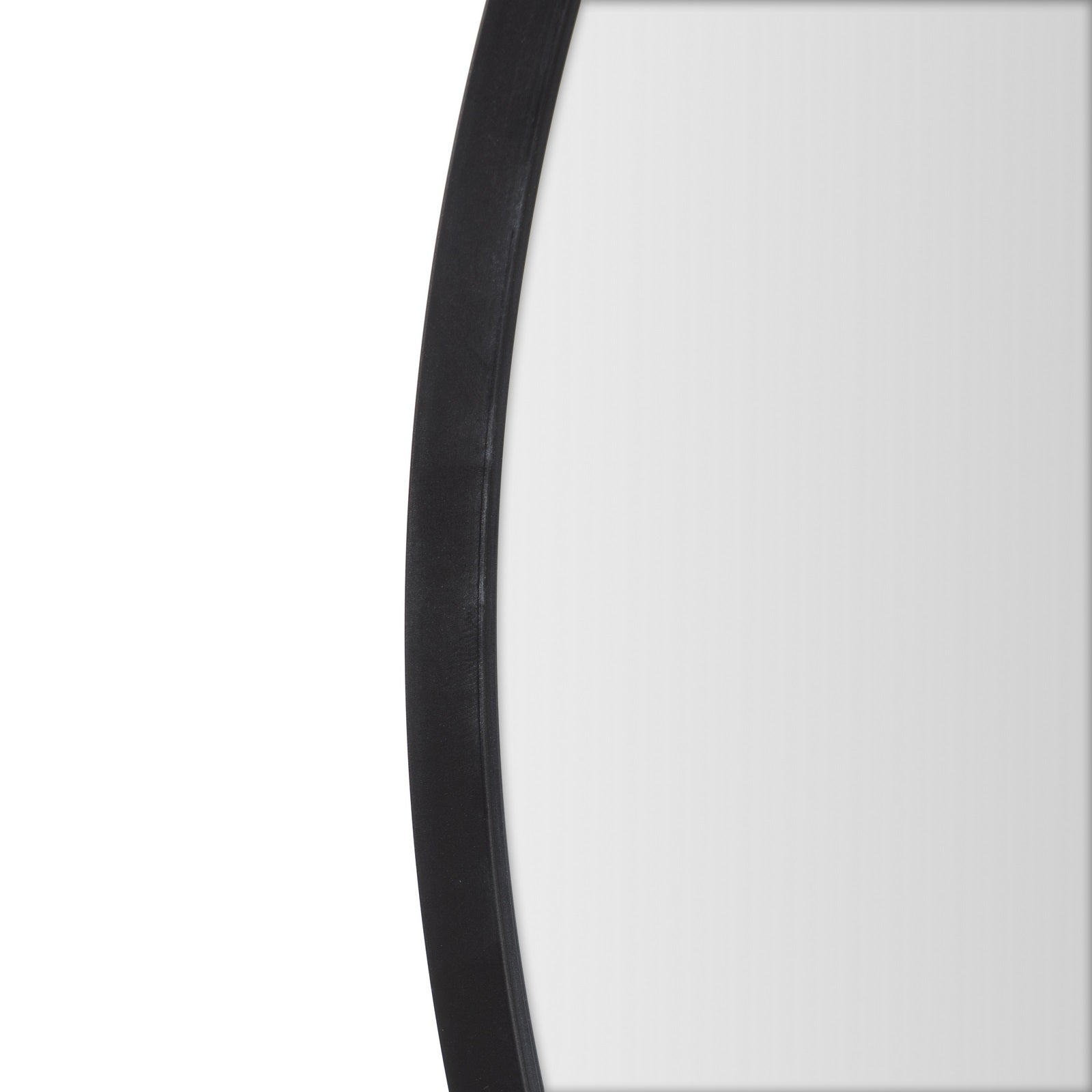 Espejo de pared redondo con marco de aluminio negro de 50 cm LOLAhome - 4