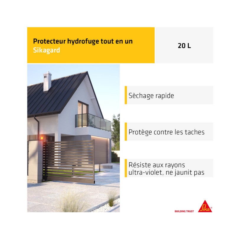 Protection hydrofuge SIKA - Sikagard-240 Protecteur Tout en 1 - 20L - 3