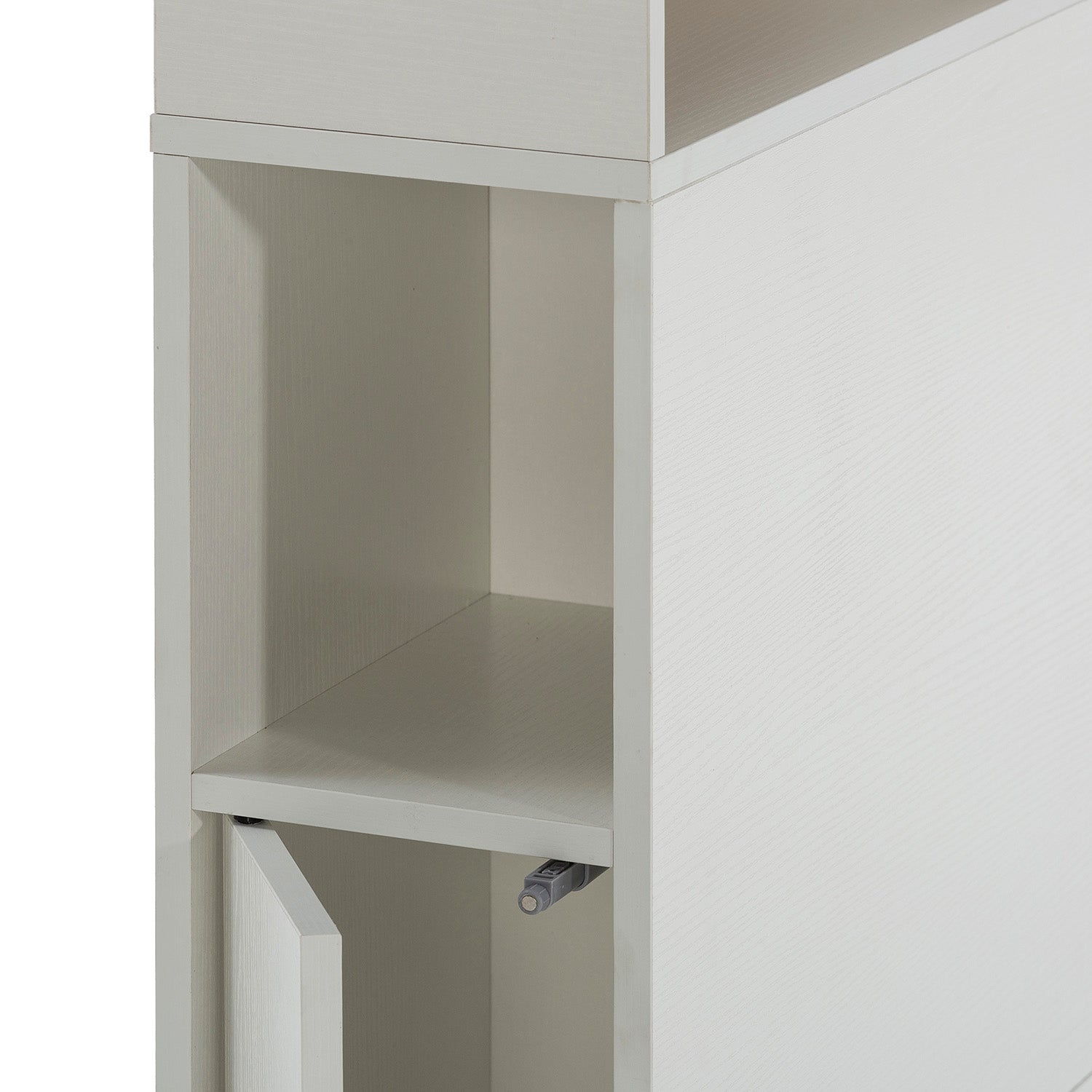 Tête de lit Zeus 165 cm blanc, 2 portes 9 trous - 4