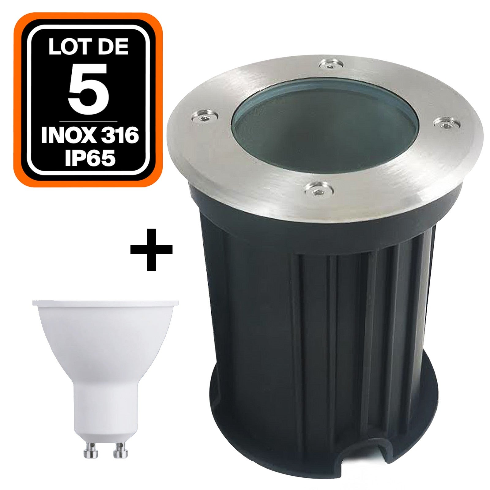Spot Solaire Encastrable Blanc Chaud pour Sol Extérieur