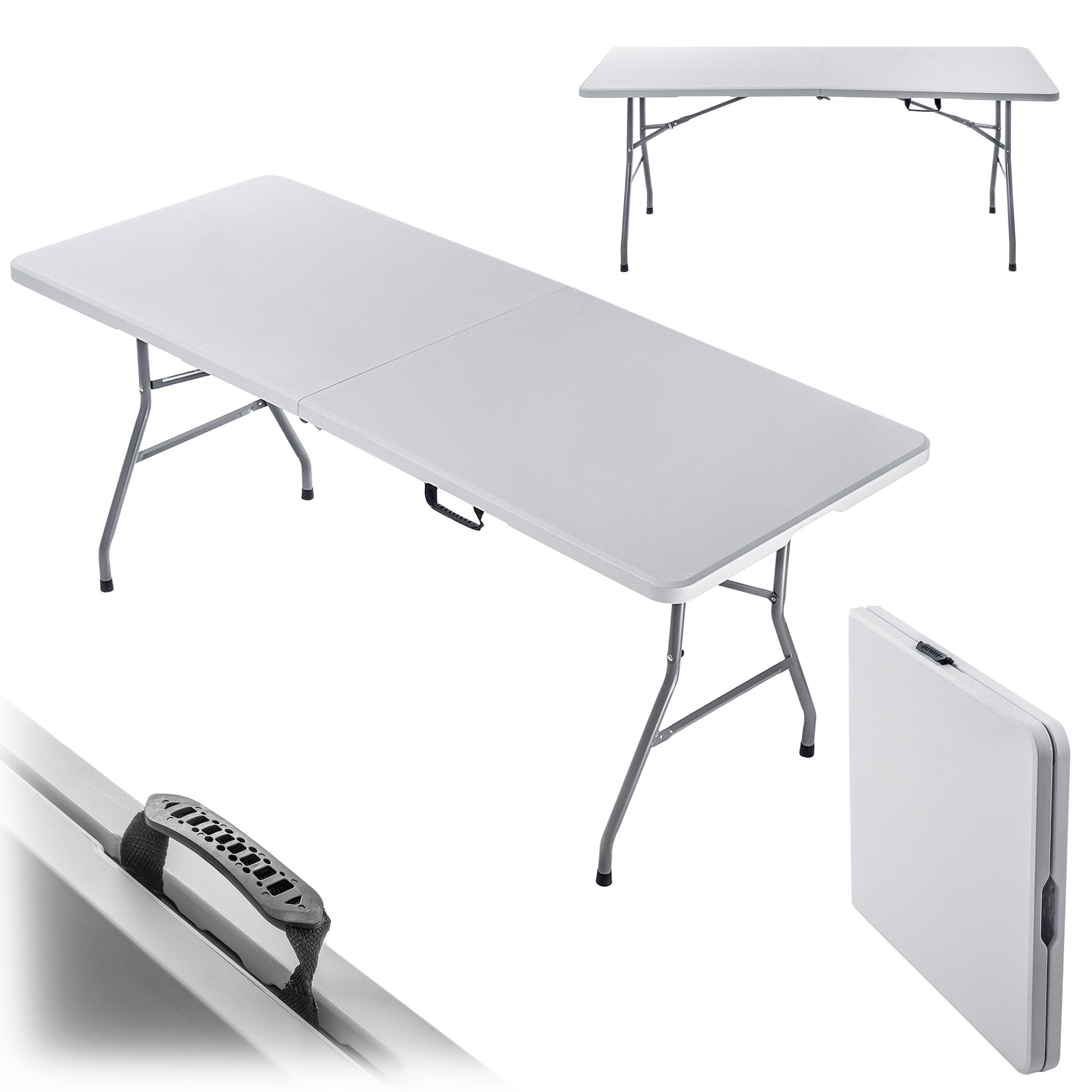 STÓŁ OGRODOWY SKŁADANY CATERINGOWY BANKIETOWY ROZKŁADANY 180 x 73cm WALIZKA