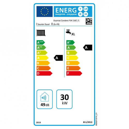 Chaudière Gaz Condensation DuoMax Condens Saunier Duval 34 kW Chauffage + Eau Chaude Ballon 150 L - 3