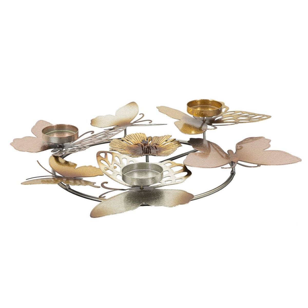 Świecznik Motyl 22, Metal, Wielokolorowy, Seven Design