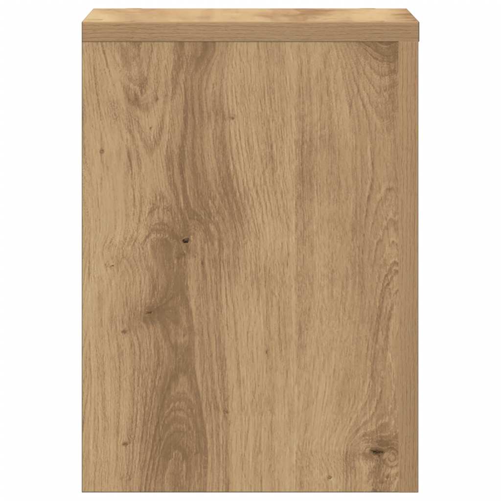 Lot de 2 supports pour plantes chêne artisanal en panneau de bois - 4