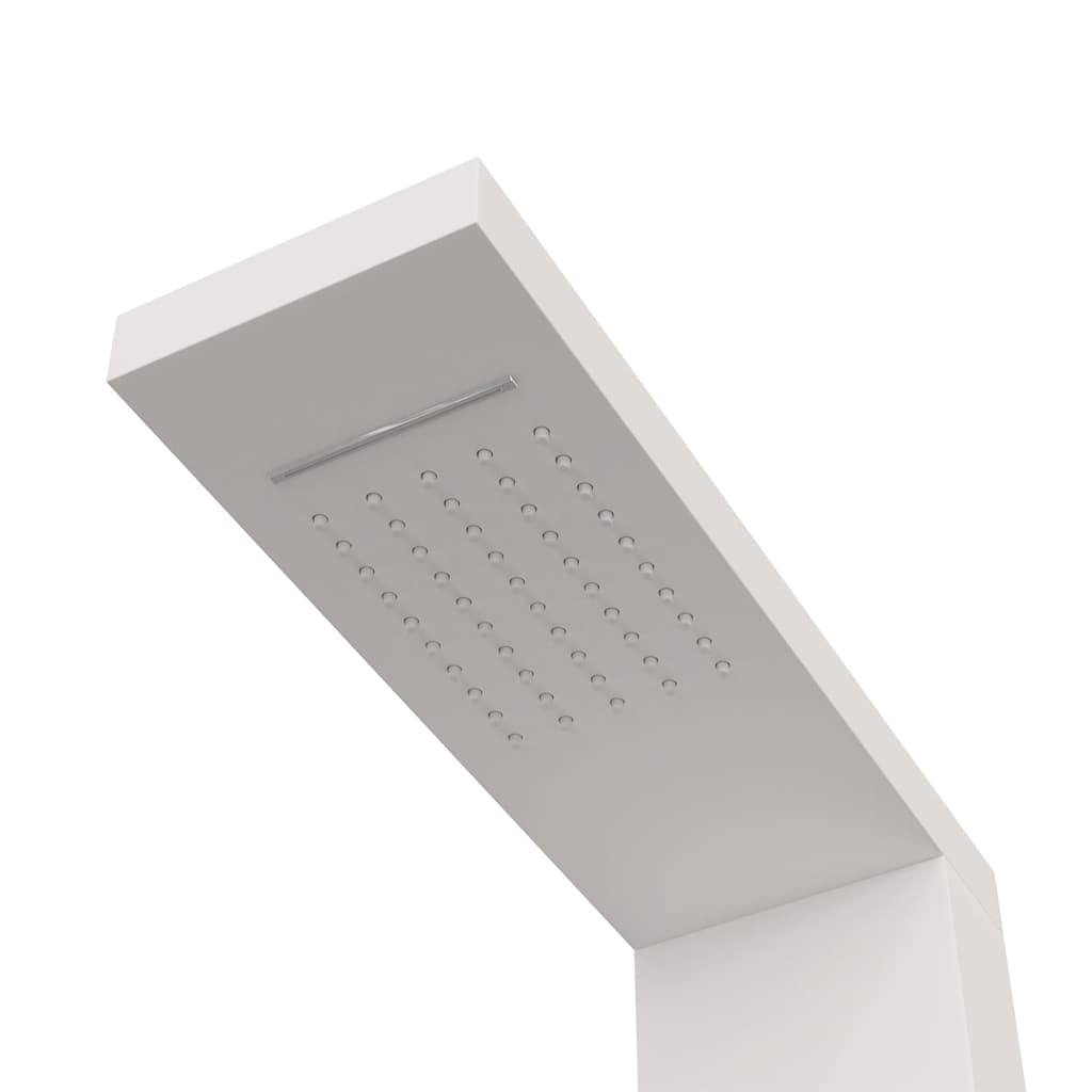 vidaXL Pannello Doccia in Alluminio Bianco - 4