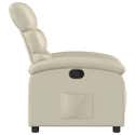 Sillón reclinable de piel sintética color crema | Leroy Merlin