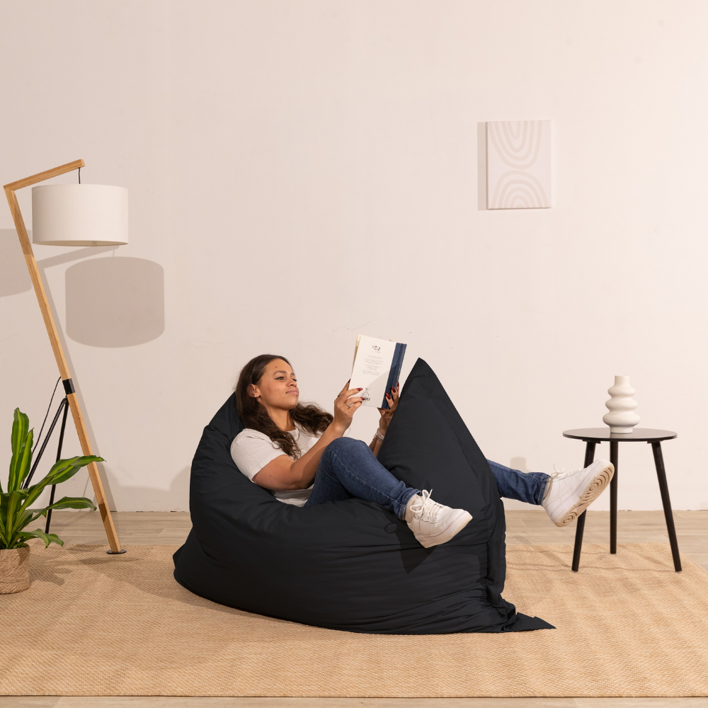 Pouf extérieur imperméable anti-uv déhoussable BANANAIR 140 x 180 cm noir - 5