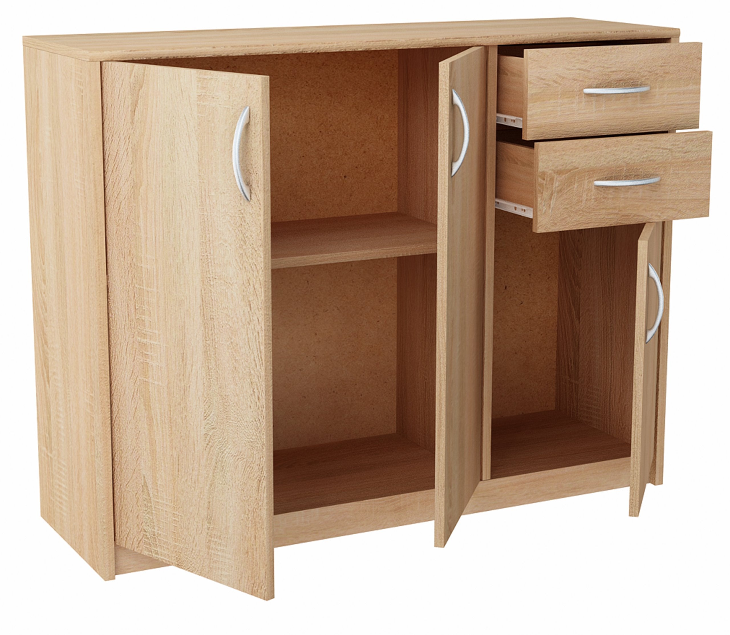 Komoda szafka 3D2S DĄB SONOMA 110cm szuflady regał - 2