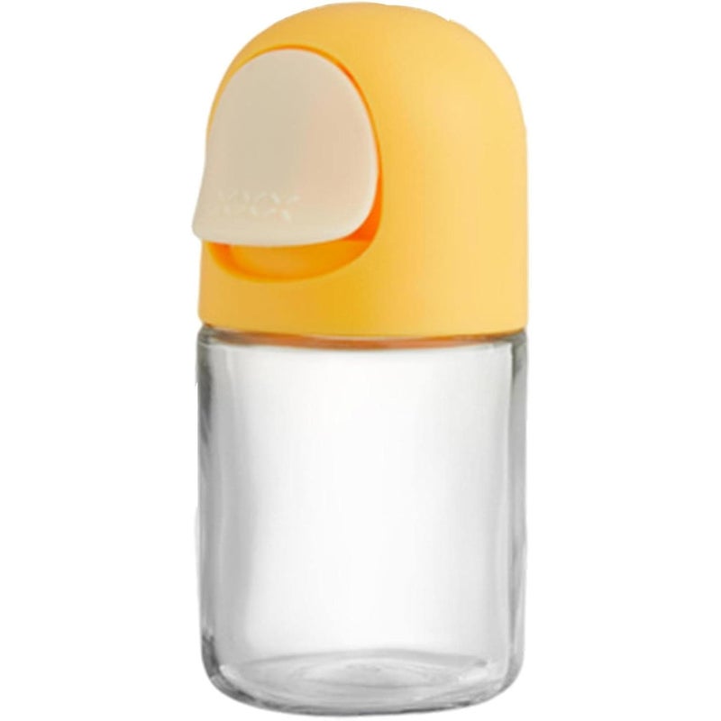 Solniczka z przyciskiem i pokrywką, napełniany pojemnik na sól do użytku w kuchni lub jako przyprawa podróżna