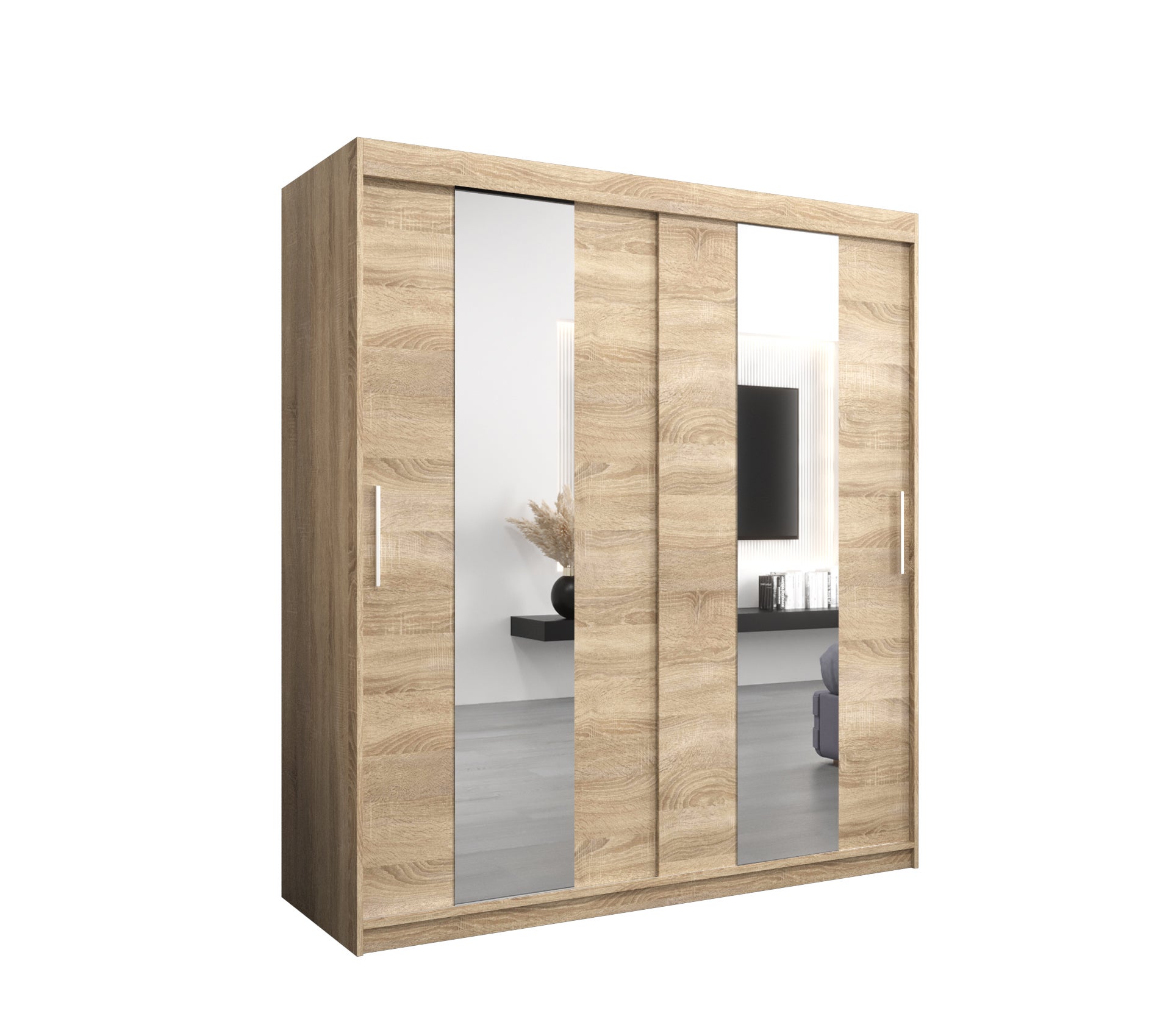 Szafa przesuwna garderoba POLE 180 x 62 x 200 cm Sonoma - Abiks Meble
