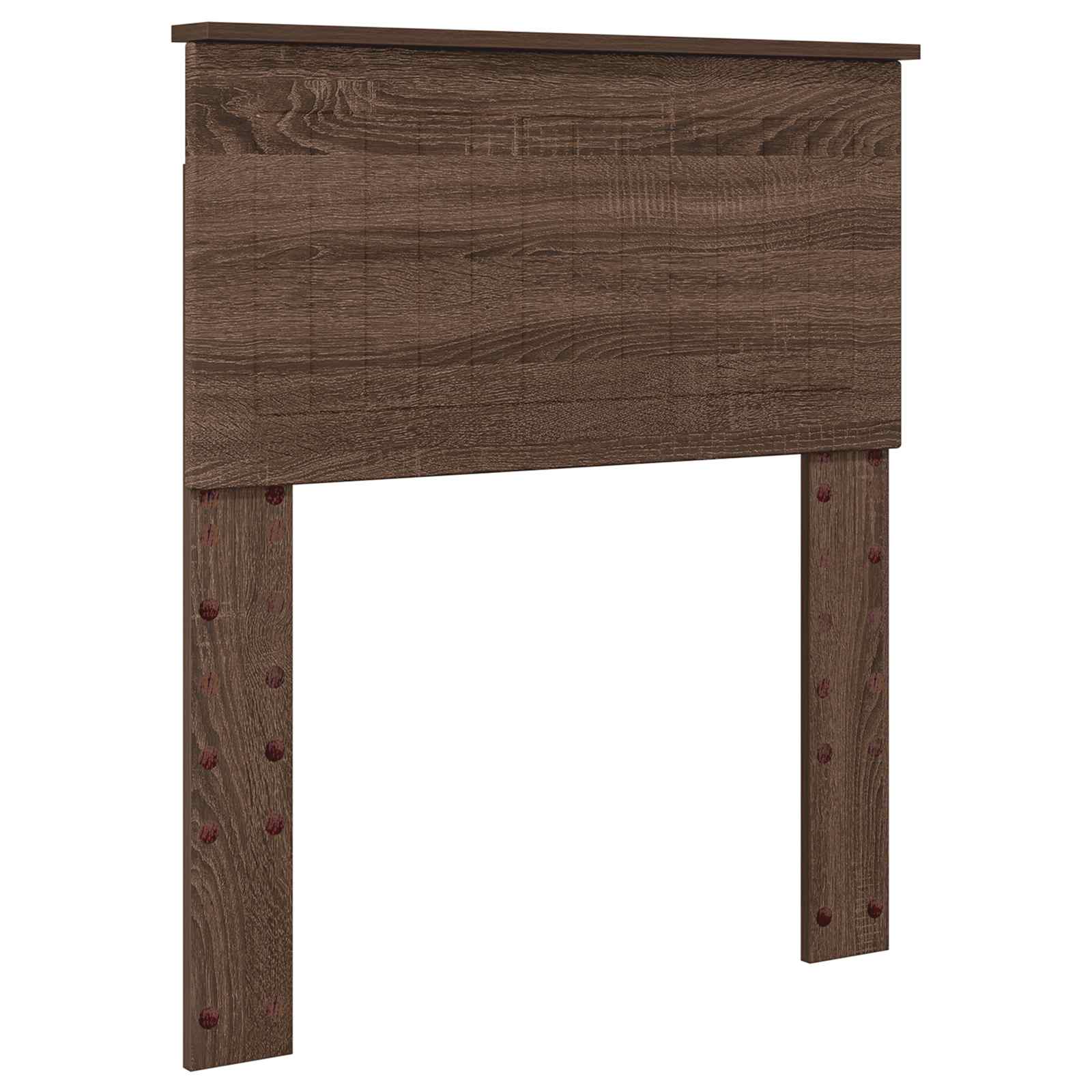 Lit coffre chêne brun 75 x 190 cm panneau de bois - 7