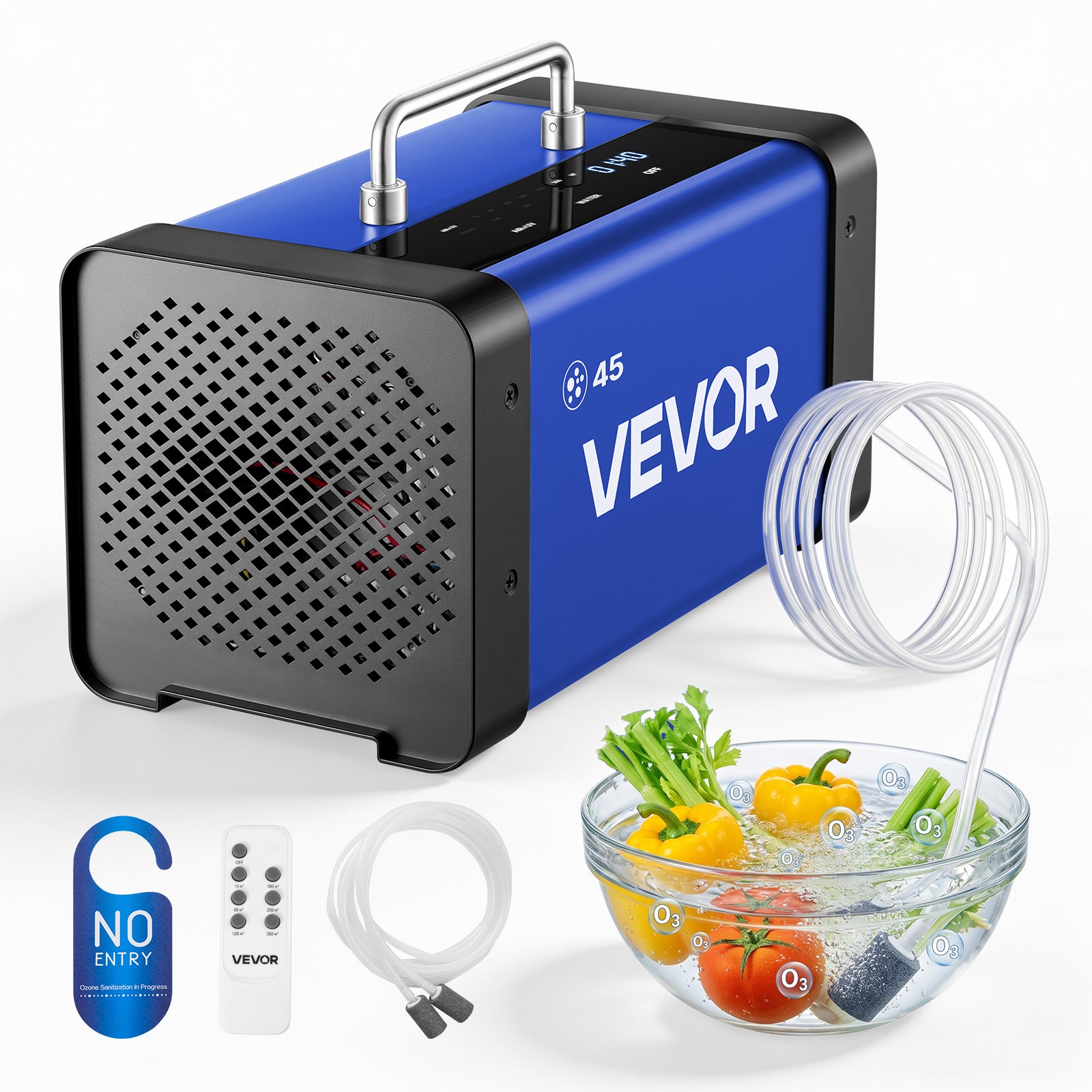 Generator de ozon VEVOR 45.000 mg/h – Purificator de aer pentru îndepărtarea mirosurilor (mașină, fum, garaj)